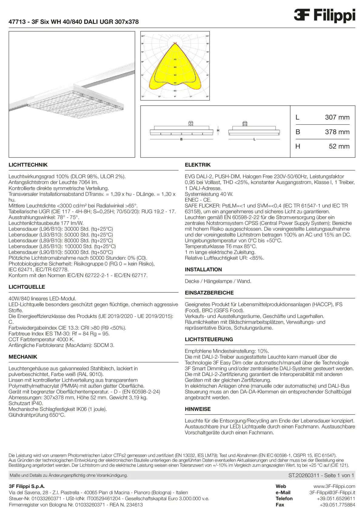 47713 - 3F Six WH 40-840 DALI UGR 307x378 - Datasheet - de