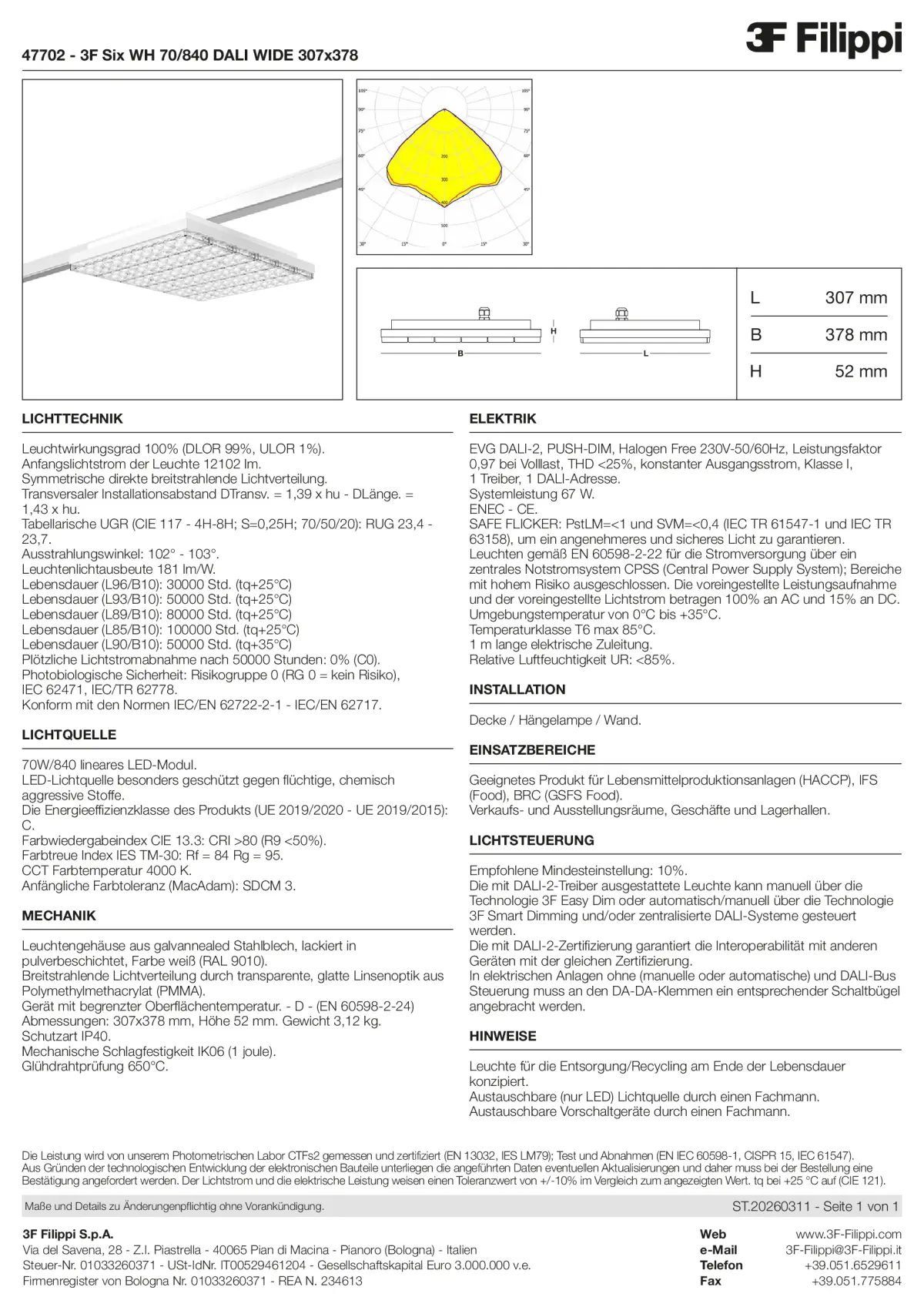 47702 - 3F Six WH 70-840 DALI WIDE 307x378 - Datasheet - de