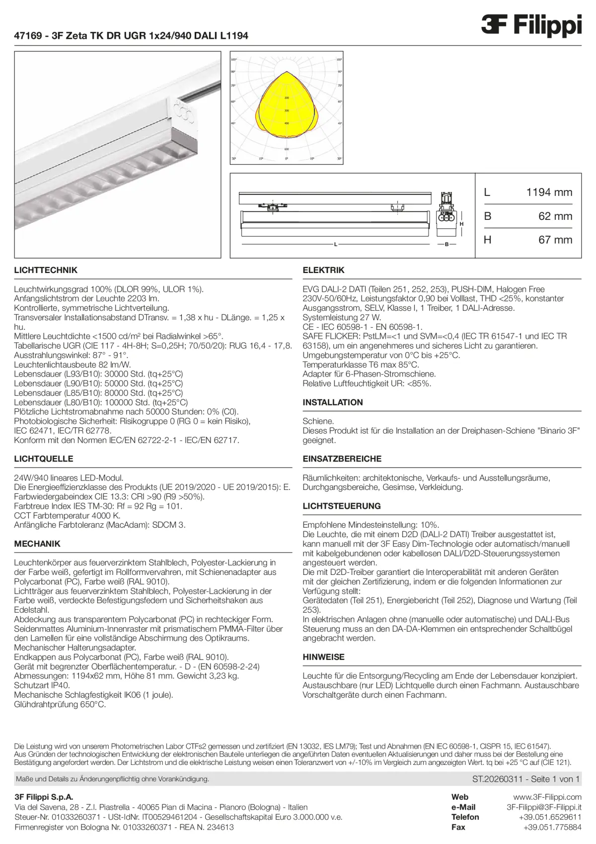 47169 - 3F Zeta TK DR UGR 1x24-940 DALI L1194 - Datasheet - de