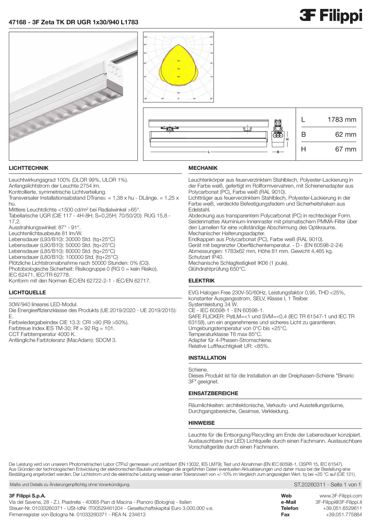47168 - 3F Zeta TK DR UGR 1x30-940 L1783 - Datasheet - de