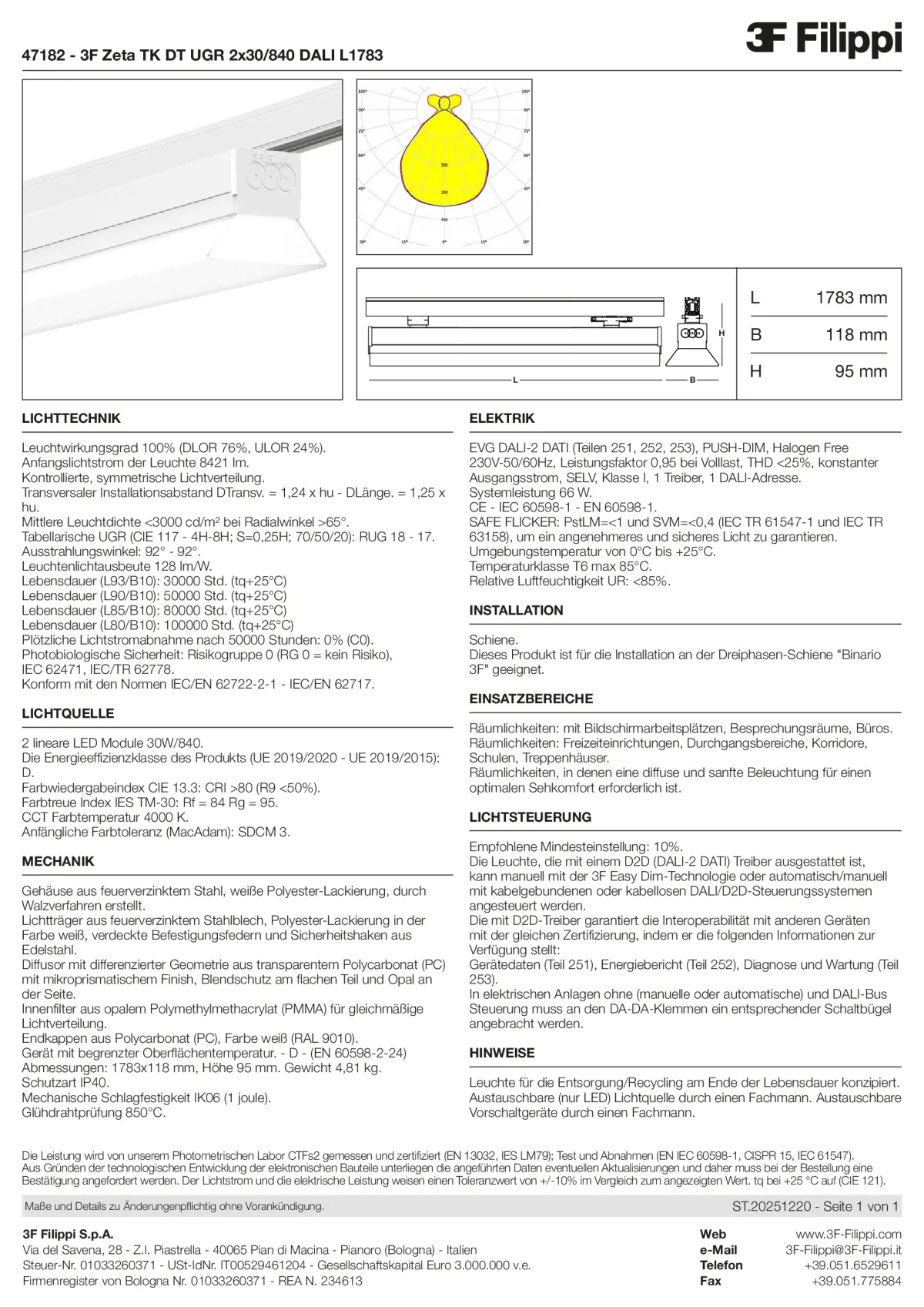 47182 - 3F Zeta TK DT UGR 2x30-840 DALI L1783 - Datasheet - de