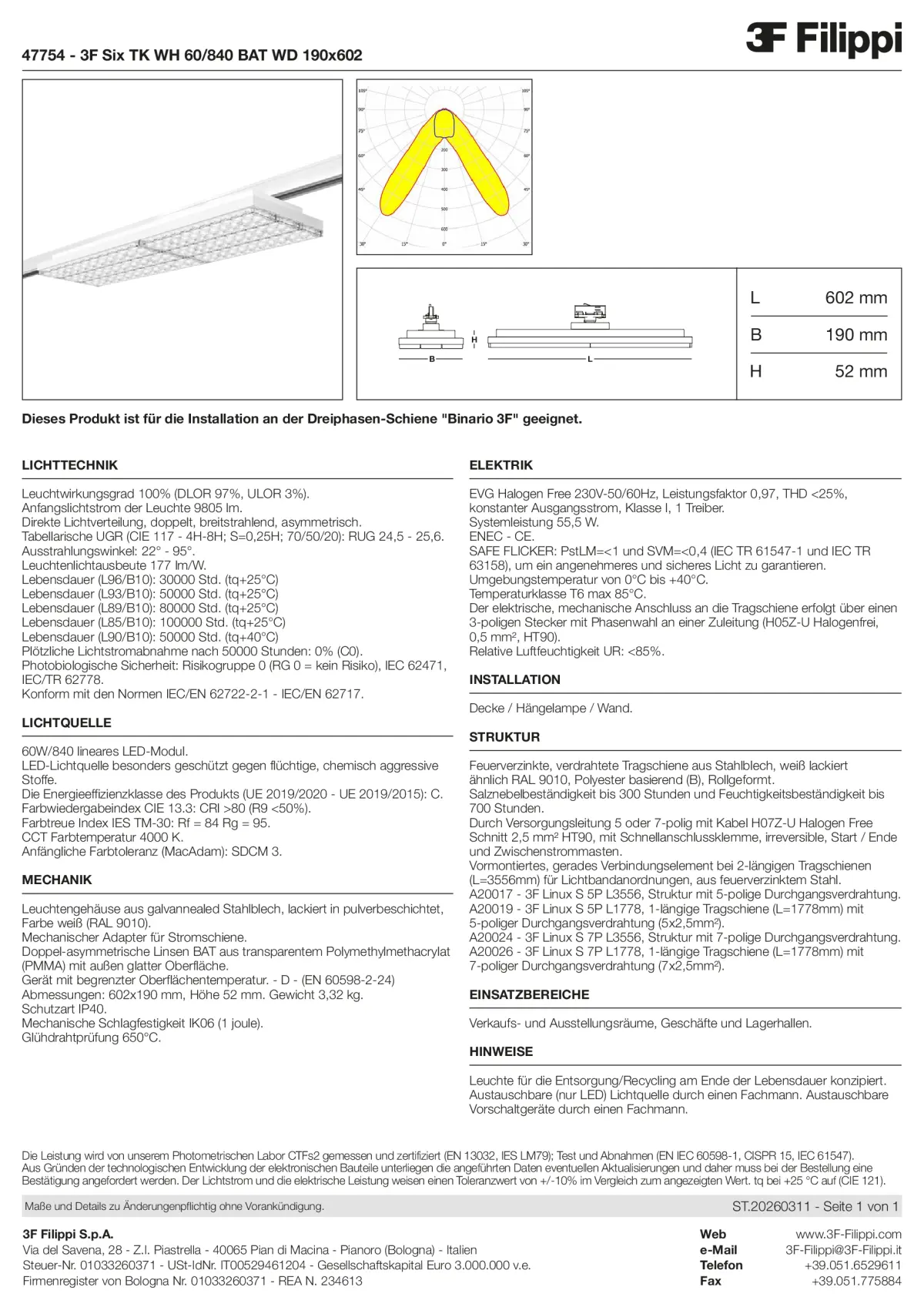 47754 - 3F Six TK WH 60-840 BAT WD 190x602 - Datasheet - de