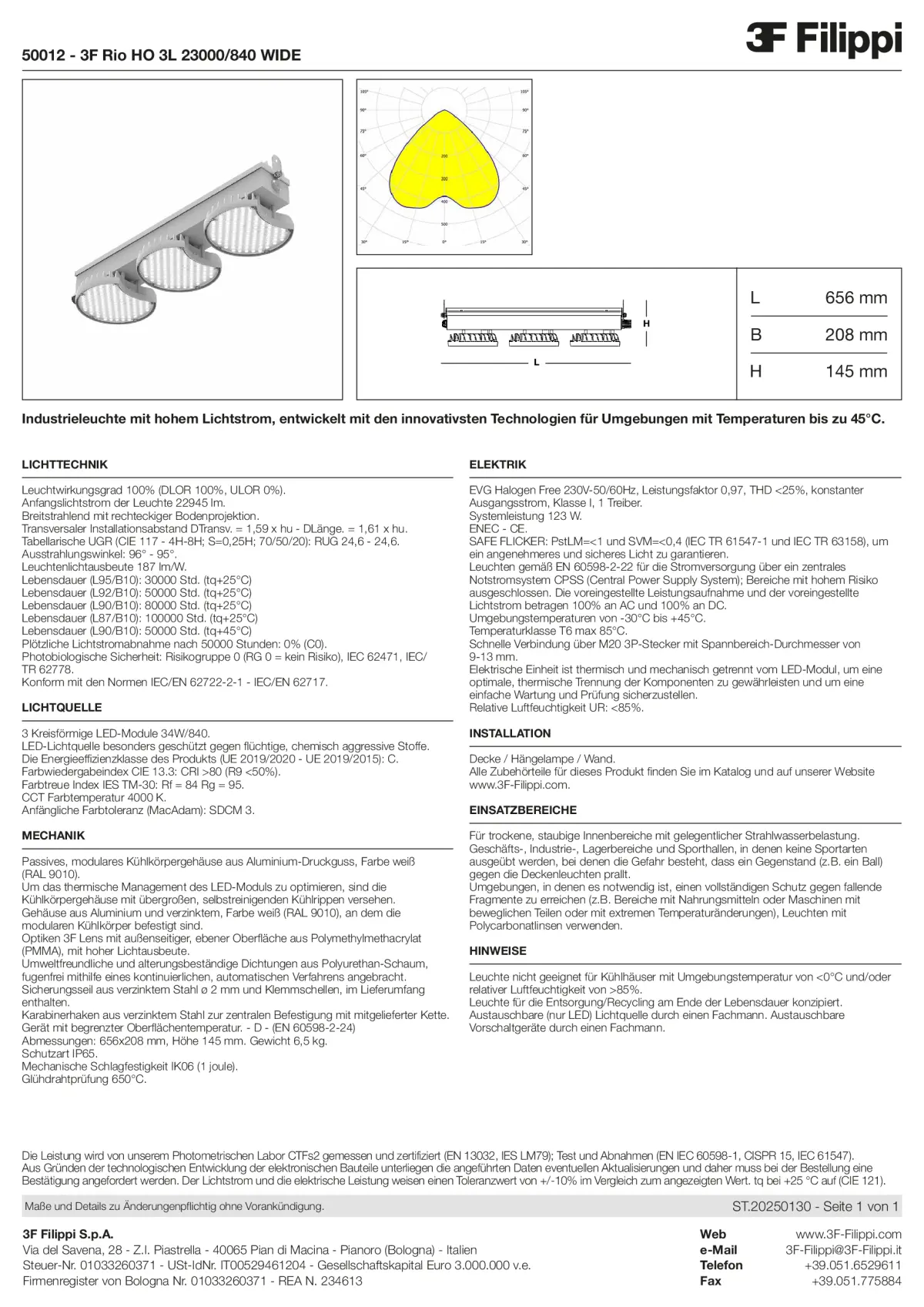 50012 - 3F Rio HO 3L 23000-840 WIDE - Datasheet - de