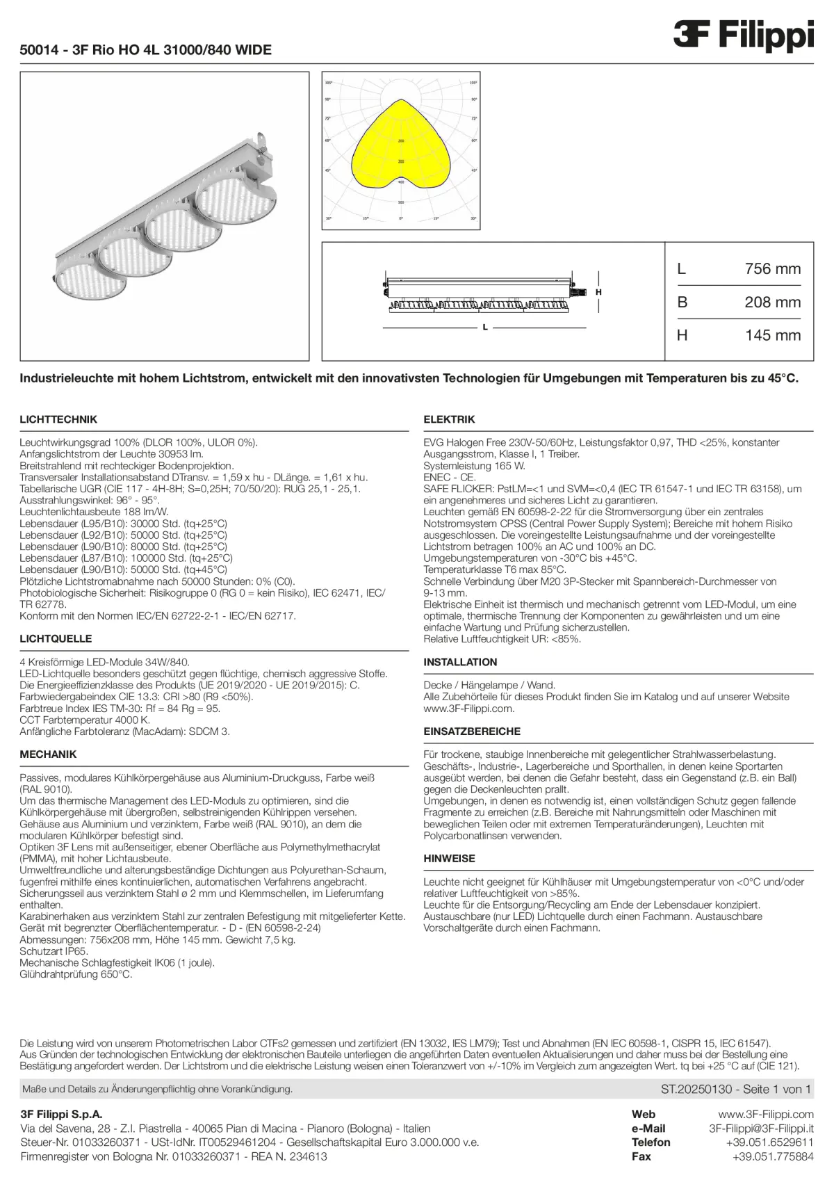 50014 - 3F Rio HO 4L 31000-840 WIDE - Datasheet - de