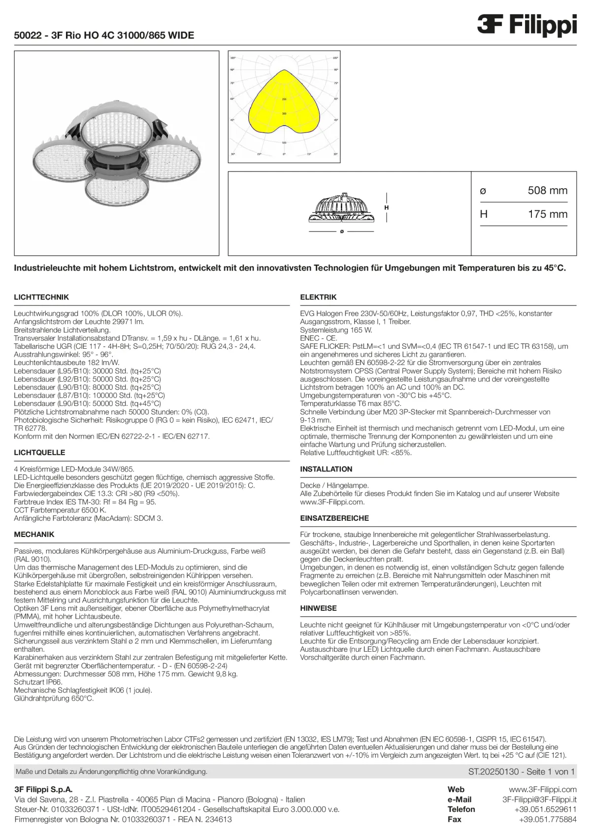 50022 - 3F Rio HO 4C 31000-865 WIDE - Datasheet - de
