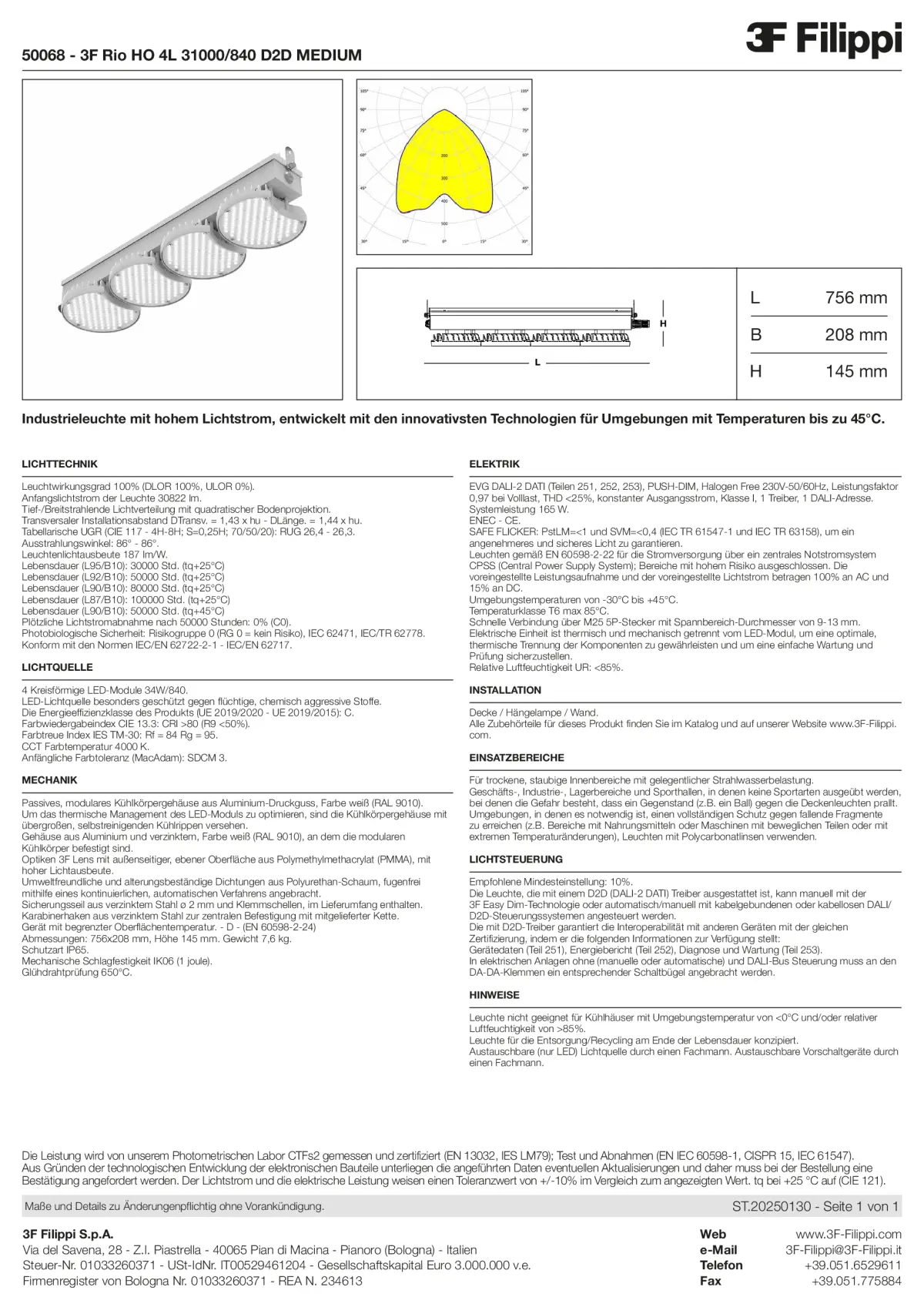 50068 - 3F Rio HO 4L 31000-840 D2D MEDIUM - Datasheet - de