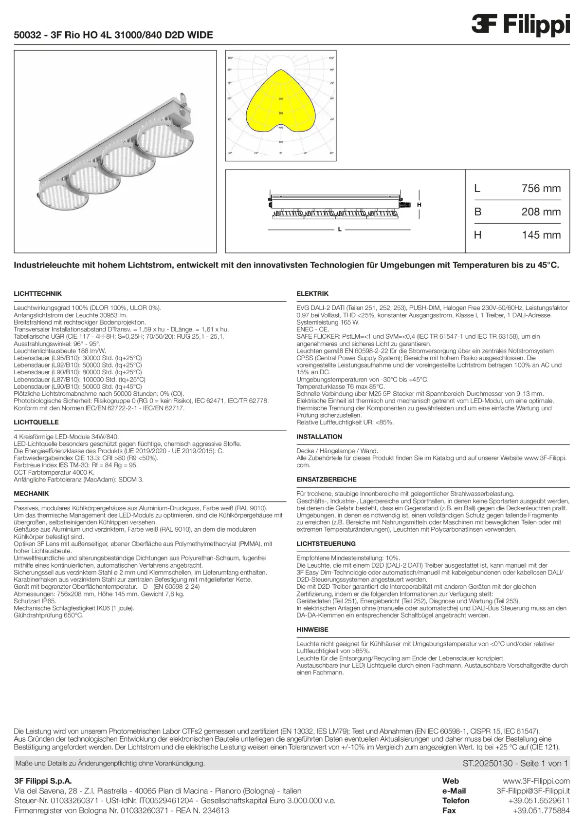 50032 - 3F Rio HO 4L 31000-840 D2D WIDE - Datasheet - de