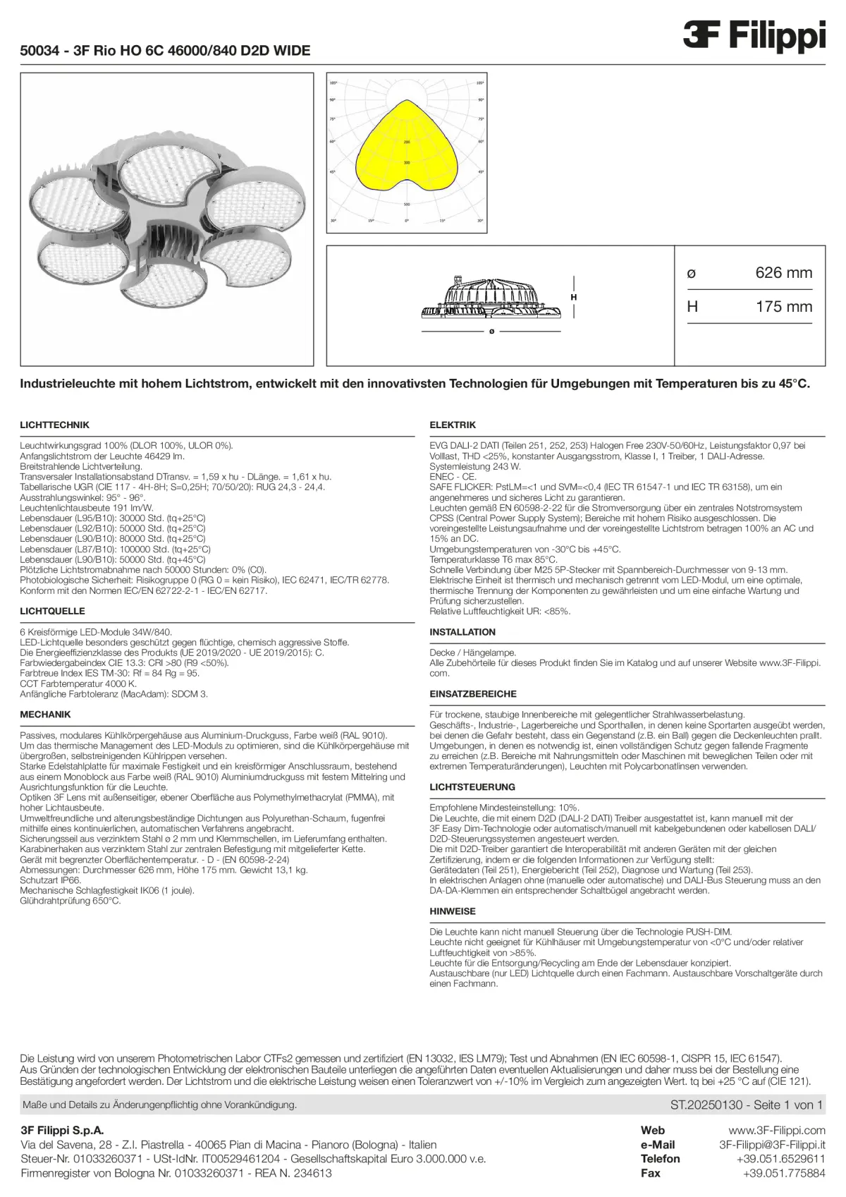 50034 - 3F Rio HO 6C 46000-840 D2D WIDE - Datasheet - de