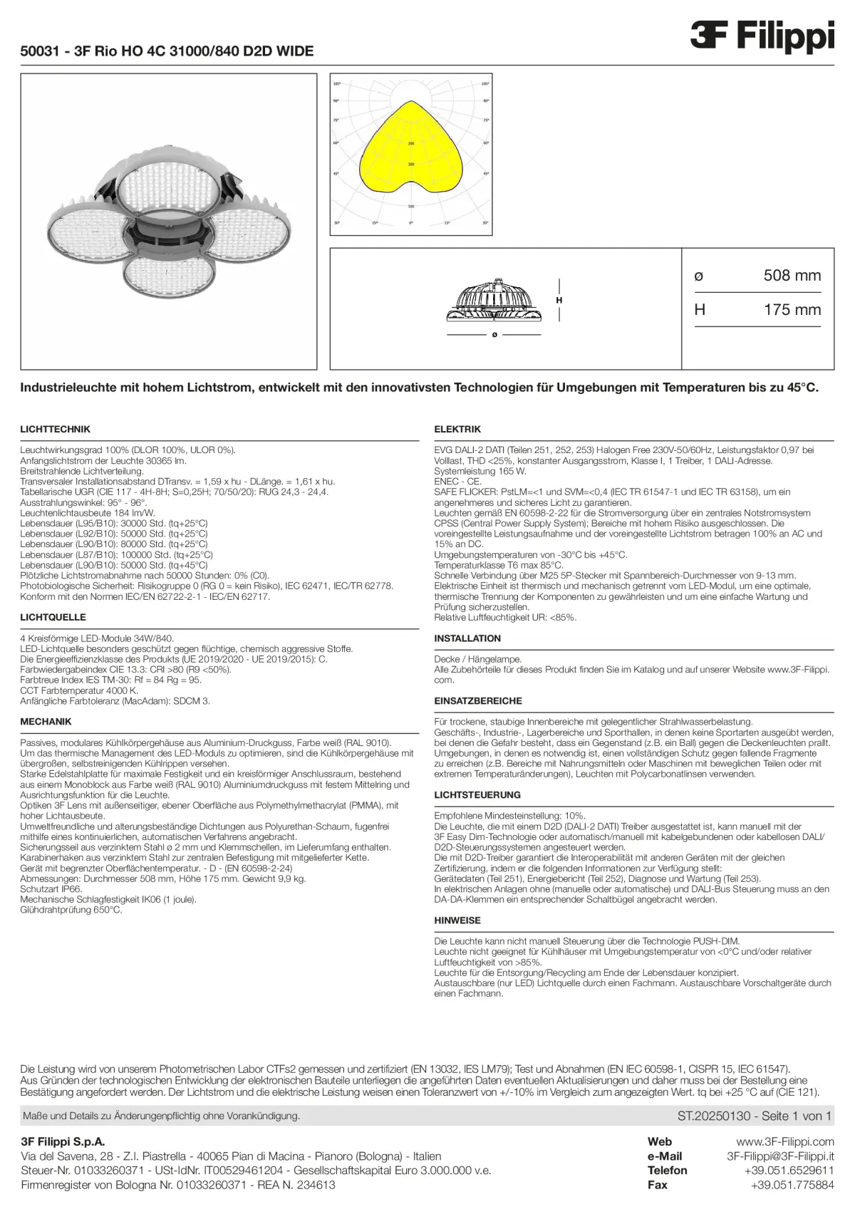50031 - 3F Rio HO 4C 31000-840 D2D WIDE - Datasheet - de