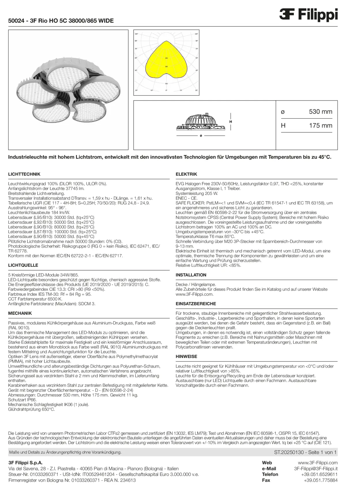 50024 - 3F Rio HO 5C 38000-865 WIDE - Datasheet - de
