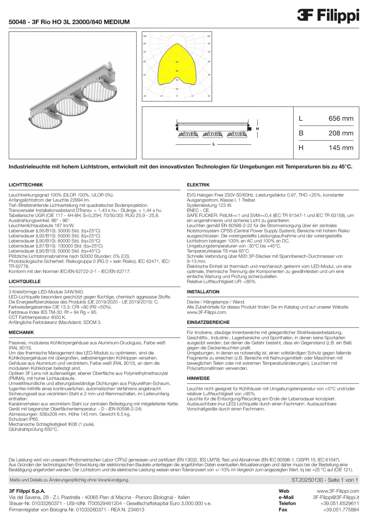 50048 - 3F Rio HO 3L 23000-840 MEDIUM - Datasheet - de