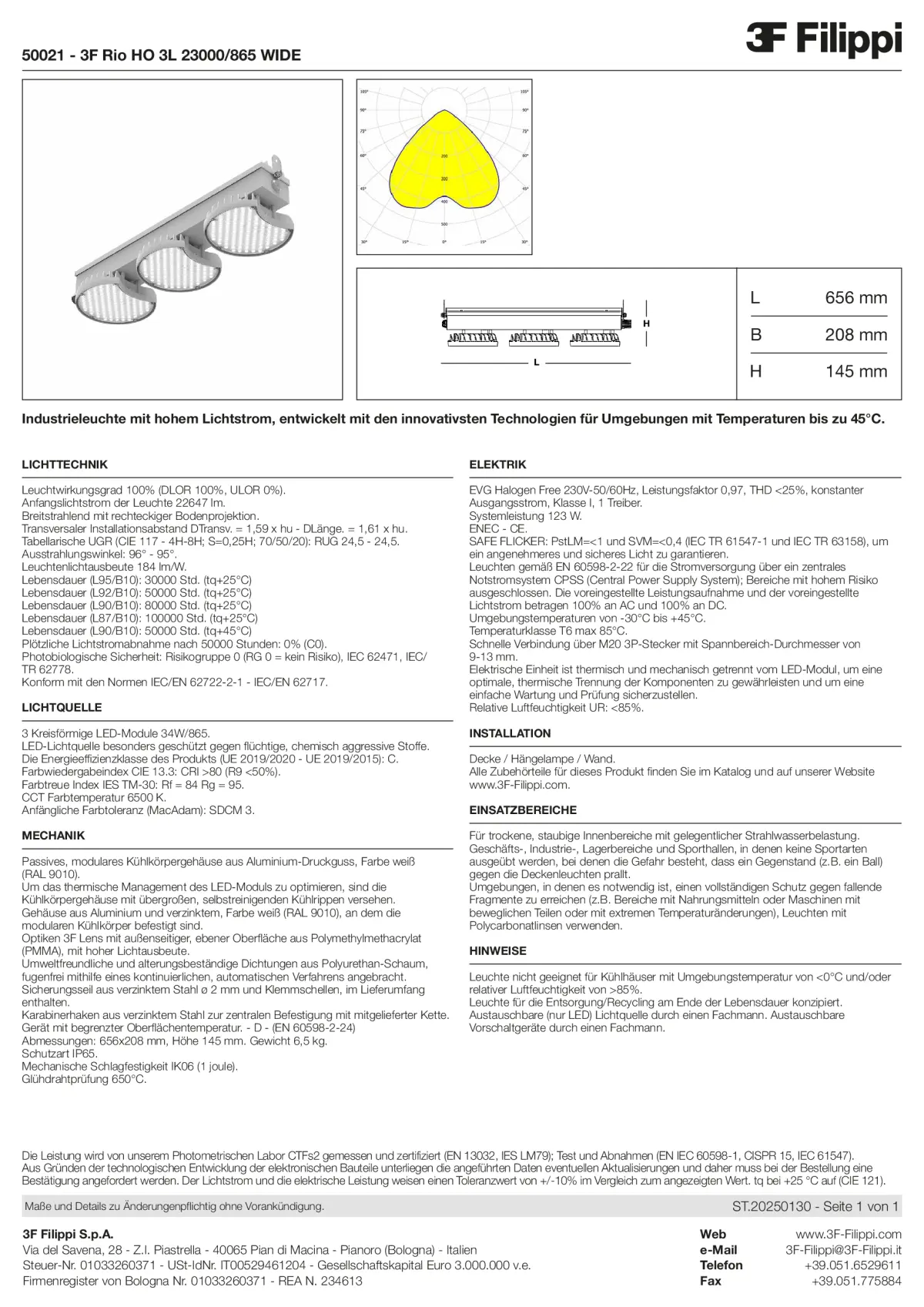 50021 - 3F Rio HO 3L 23000-865 WIDE - Datasheet - de