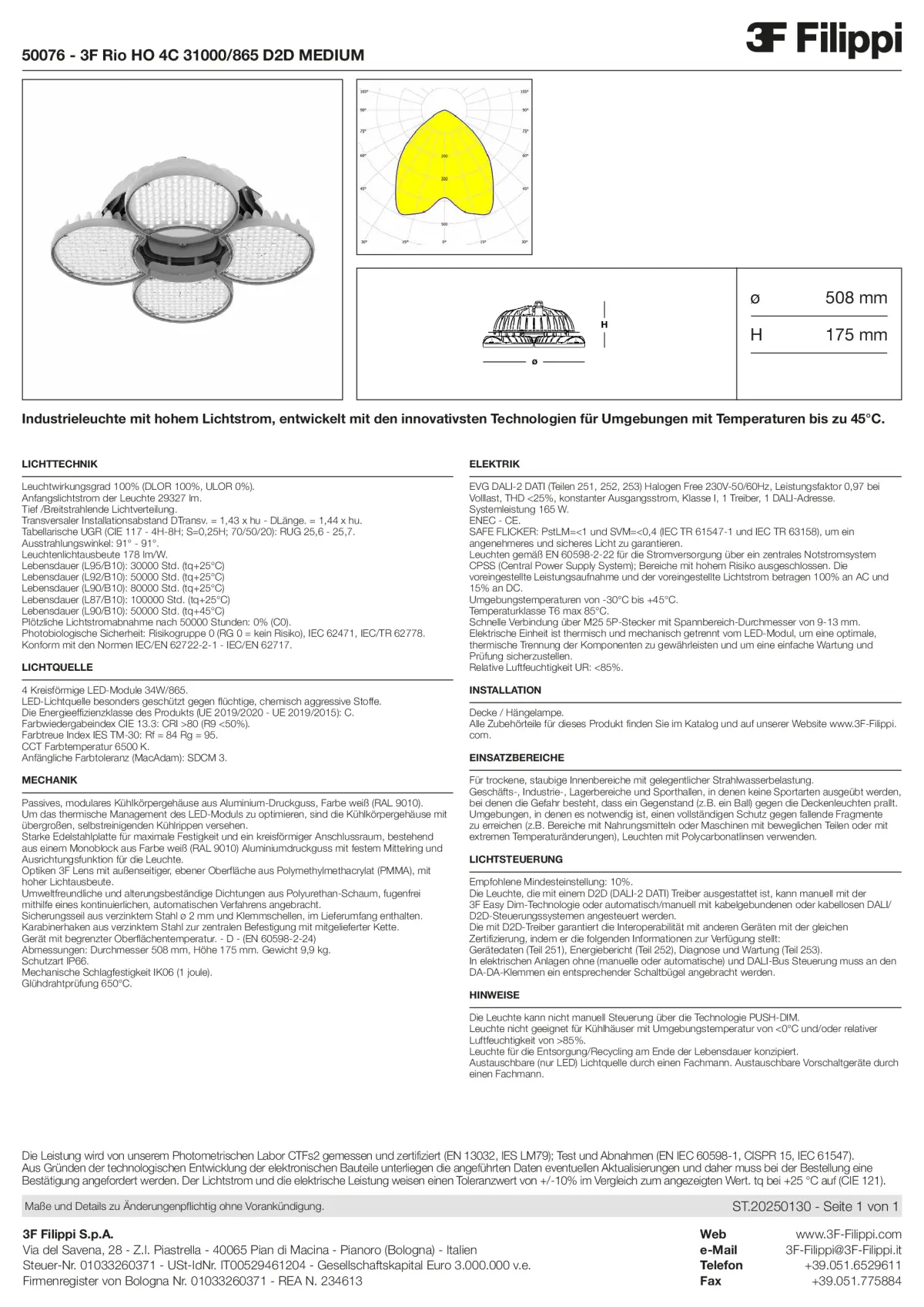50076 - 3F Rio HO 4C 31000-865 D2D MEDIUM - Datasheet - de