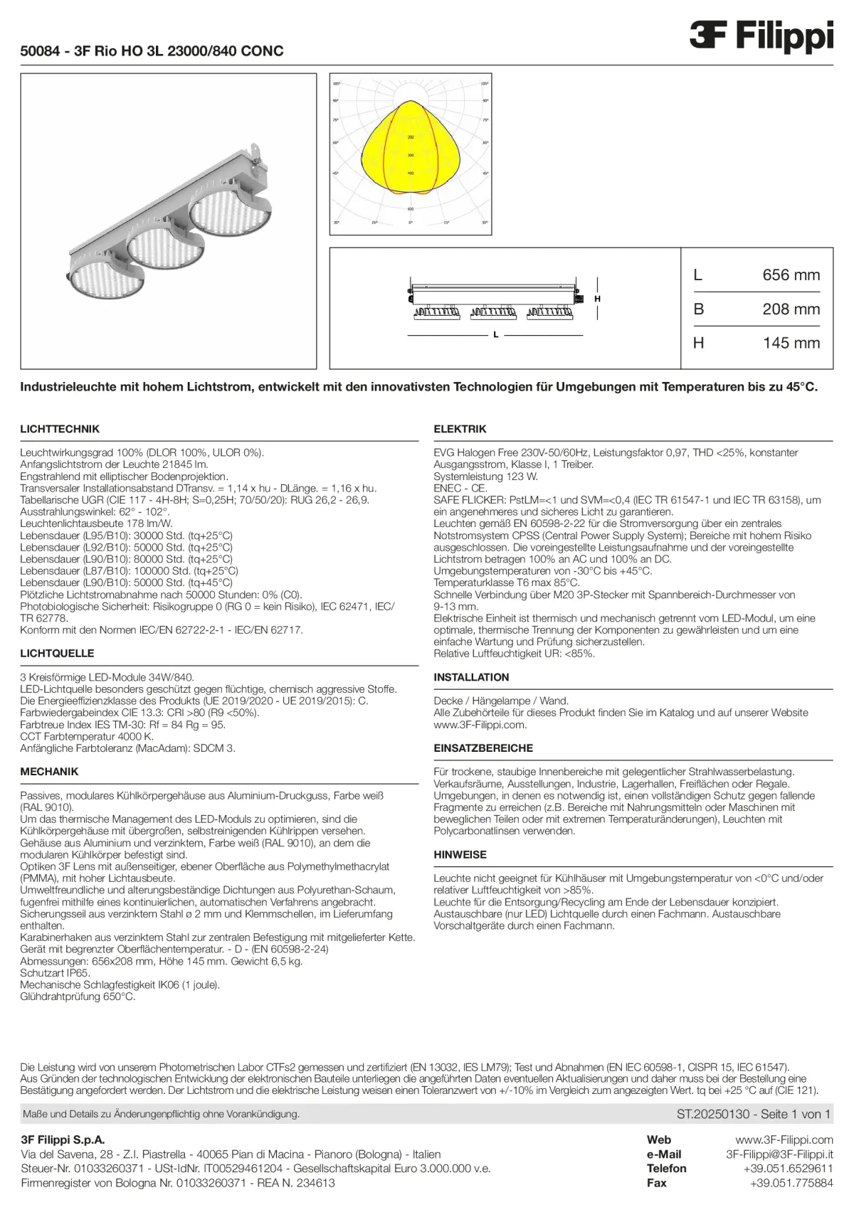 50084 - 3F Rio HO 3L 23000-840 CONC - Datasheet - de