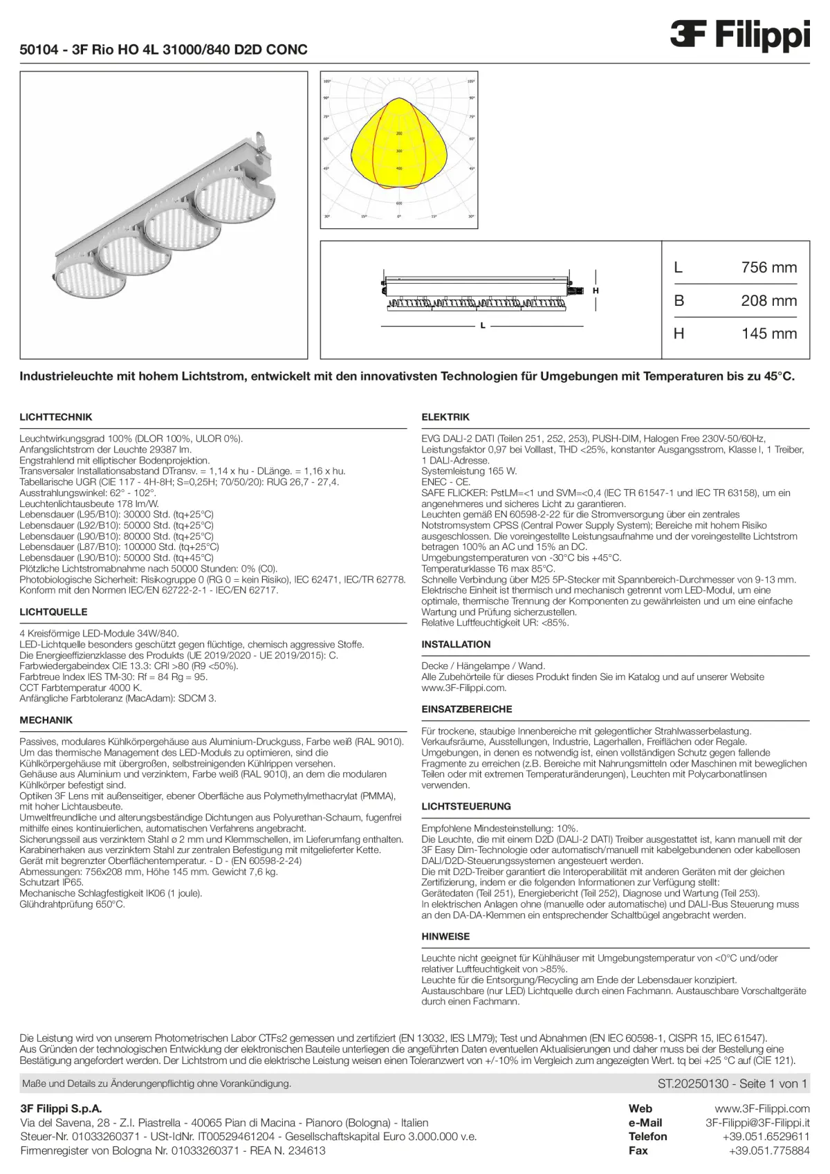 50104 - 3F Rio HO 4L 31000-840 D2D CONC - Datasheet - de