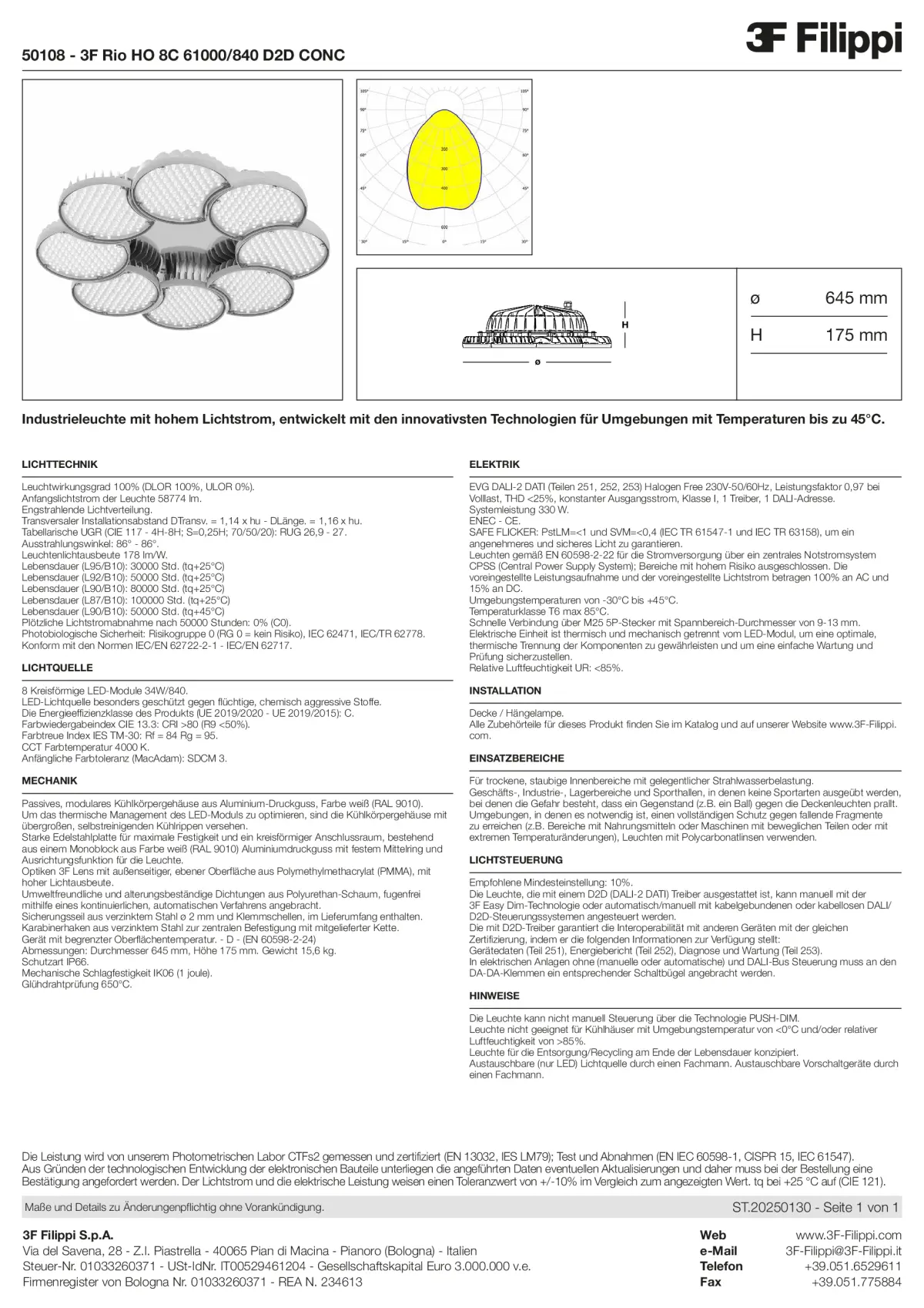 50108 - 3F Rio HO 8C 61000-840 D2D CONC - Datasheet - de