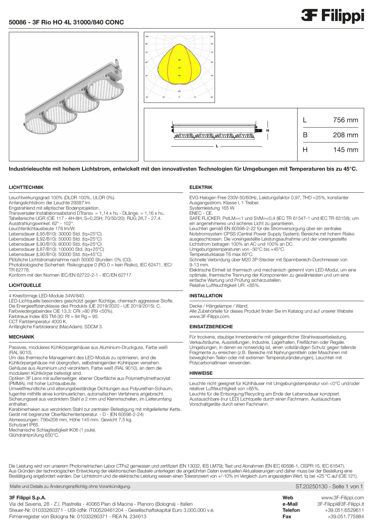 50086 - 3F Rio HO 4L 31000-840 CONC - Datasheet - de
