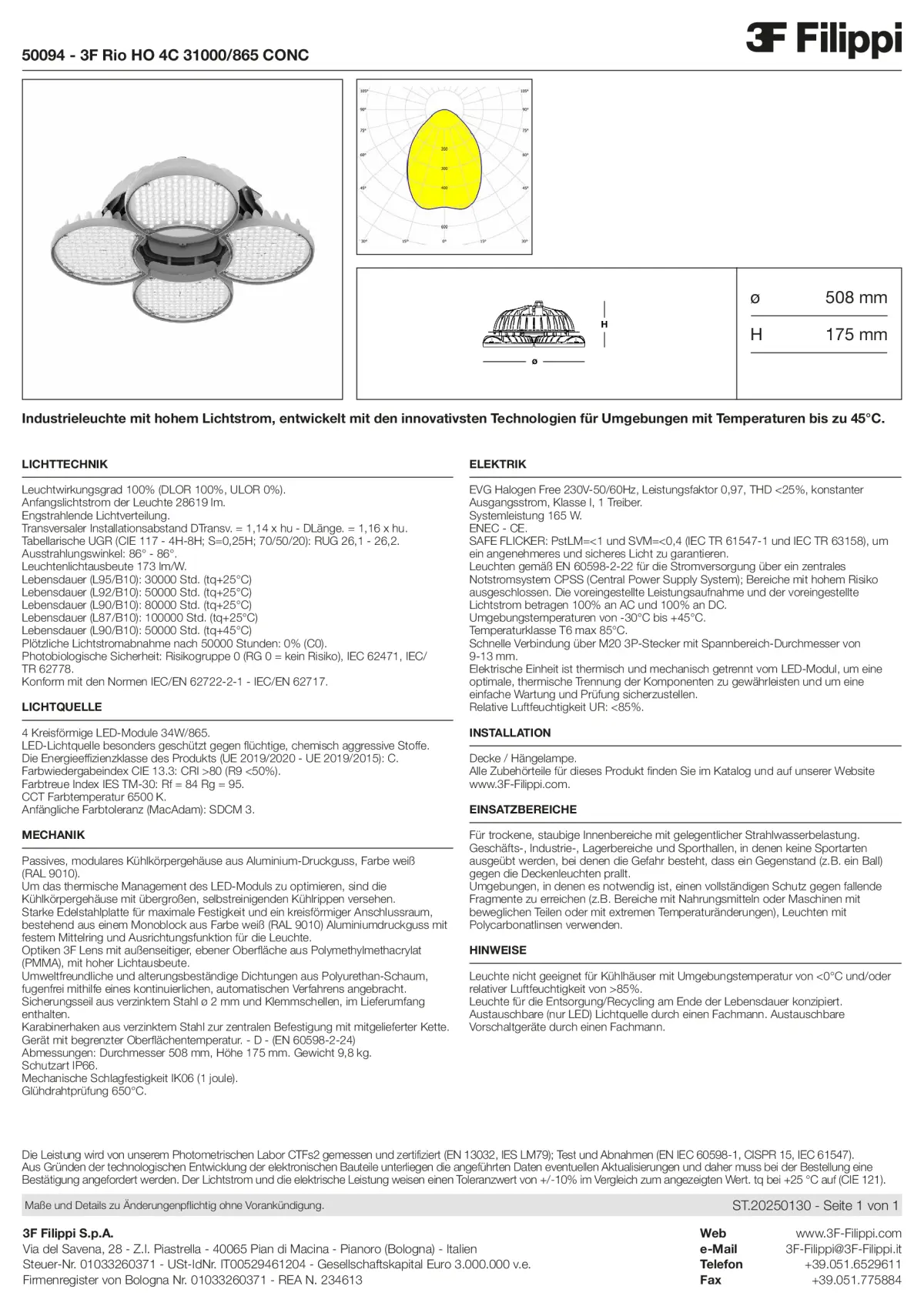 50094 - 3F Rio HO 4C 31000-865 CONC - Datasheet - de