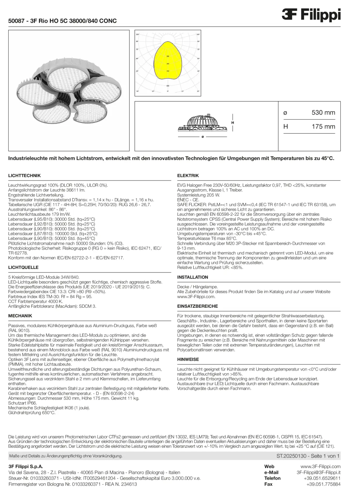 50087 - 3F Rio HO 5C 38000-840 CONC - Datasheet - de