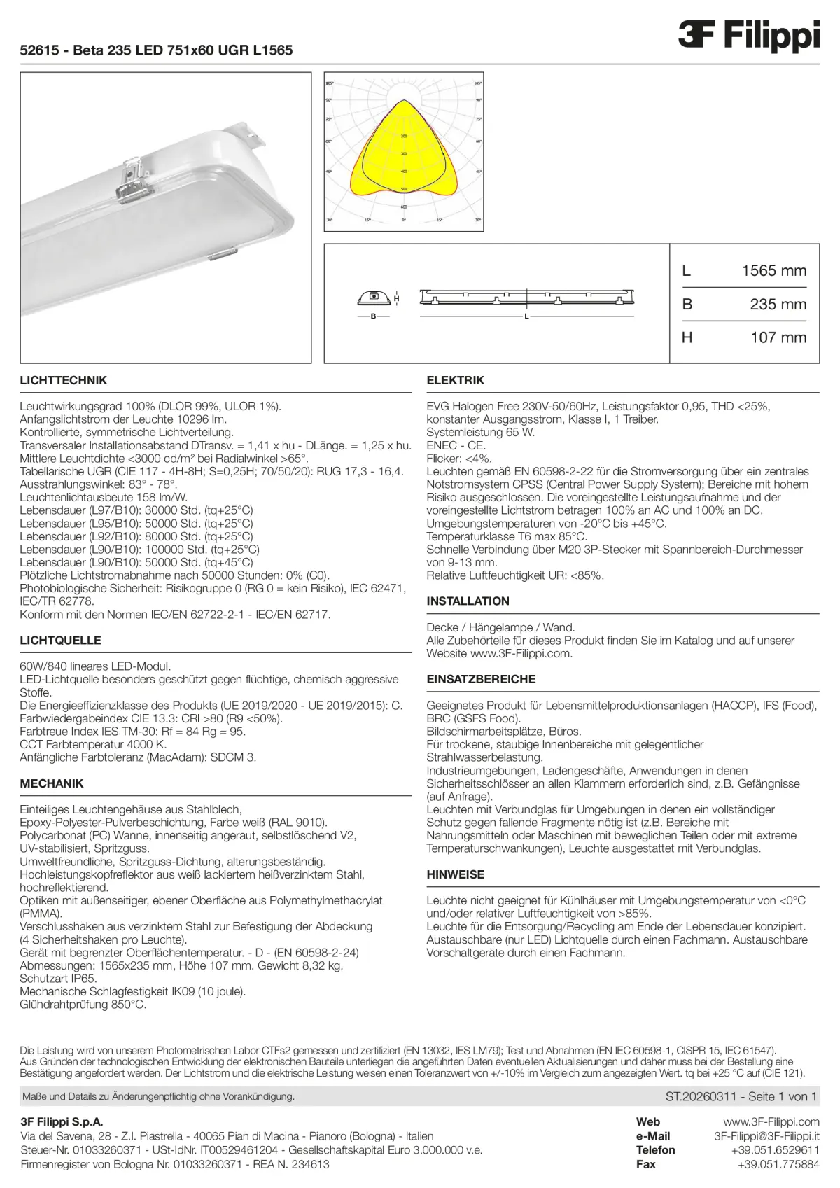 52615 - Beta 235 LED 751x60 UGR L1565 - Datasheet - de