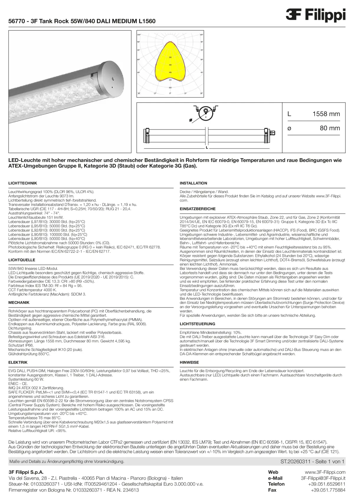 56770 - 3F Tank Rock 55W-840 DALI MEDIUM L1560 - Datasheet - de
