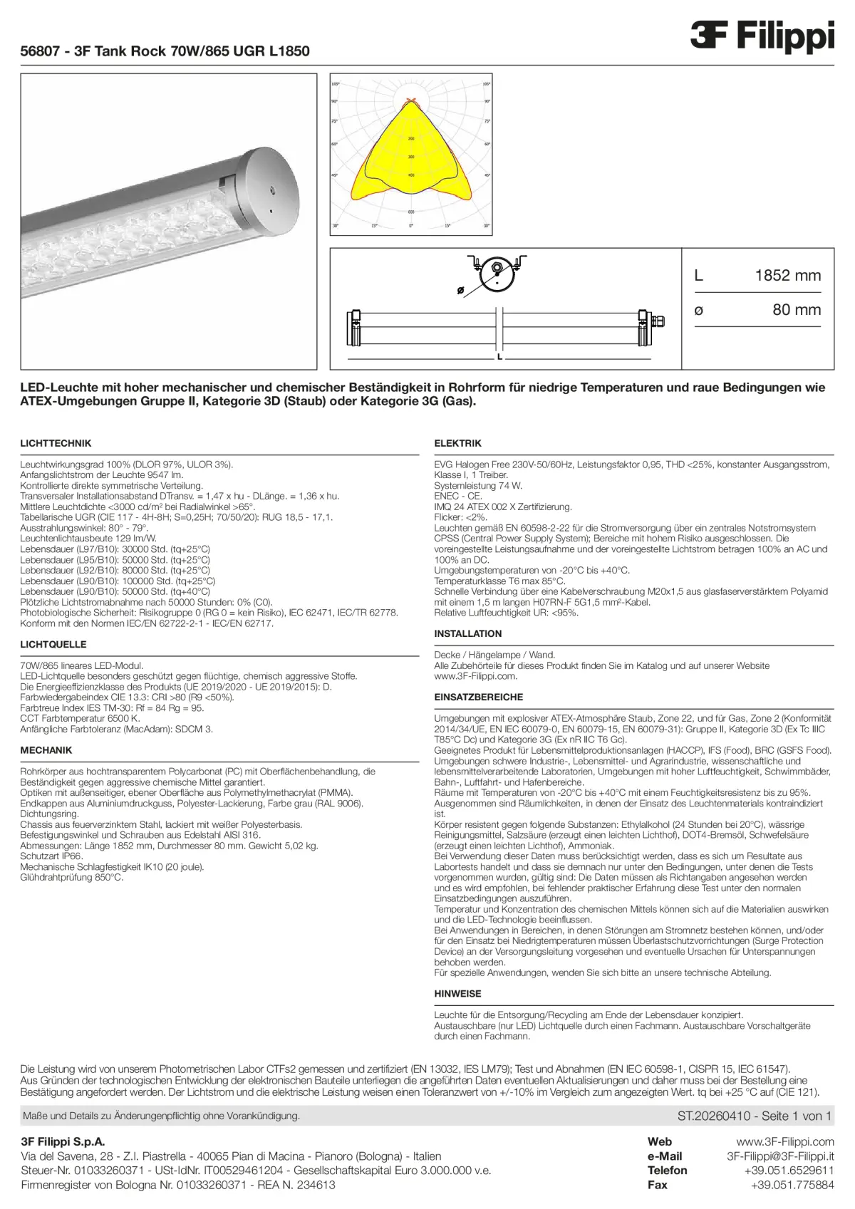 56807 - 3F Tank Rock 70W-865 UGR L1850 - Datasheet - de