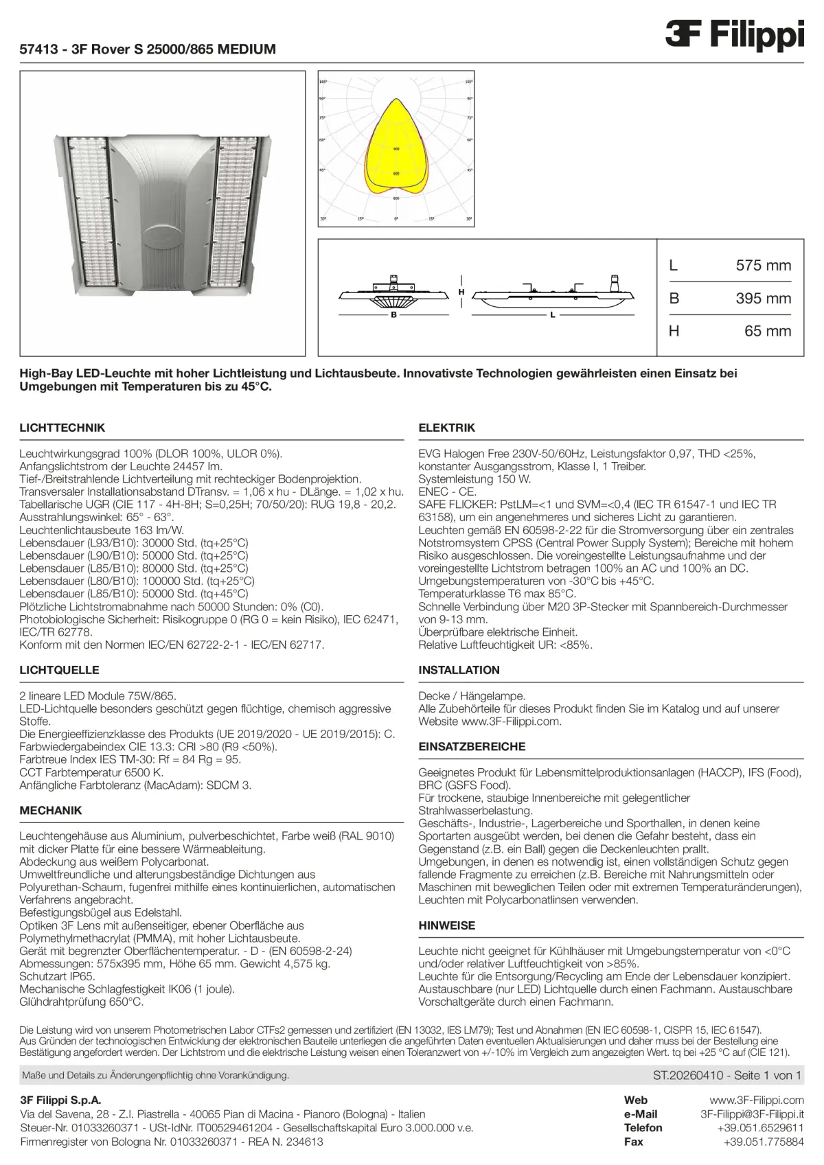 57413 - 3F Rover S 25000-865 MEDIUM - Datasheet - de