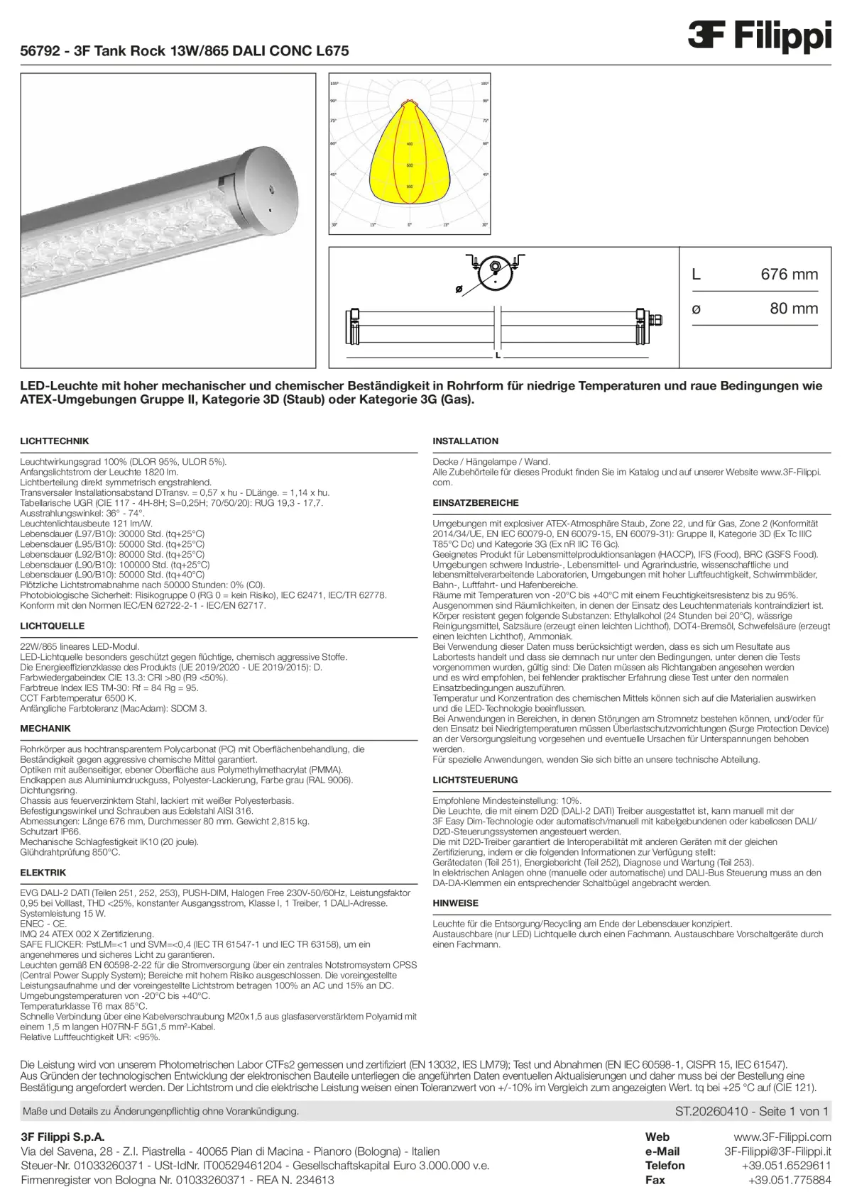 56792 - 3F Tank Rock 13W-865 DALI CONC L675 - Datasheet - de