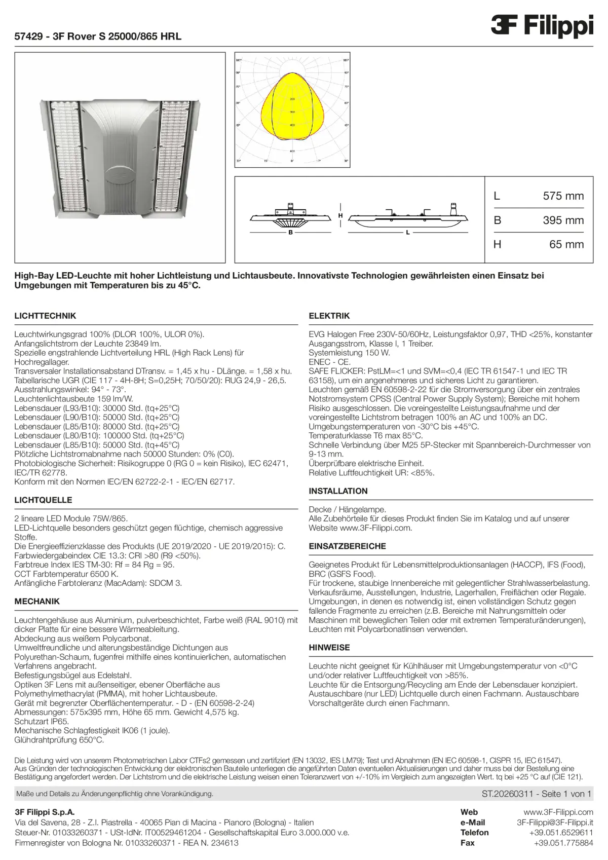 57429 - 3F Rover S 25000-865 HRL - Datasheet - de