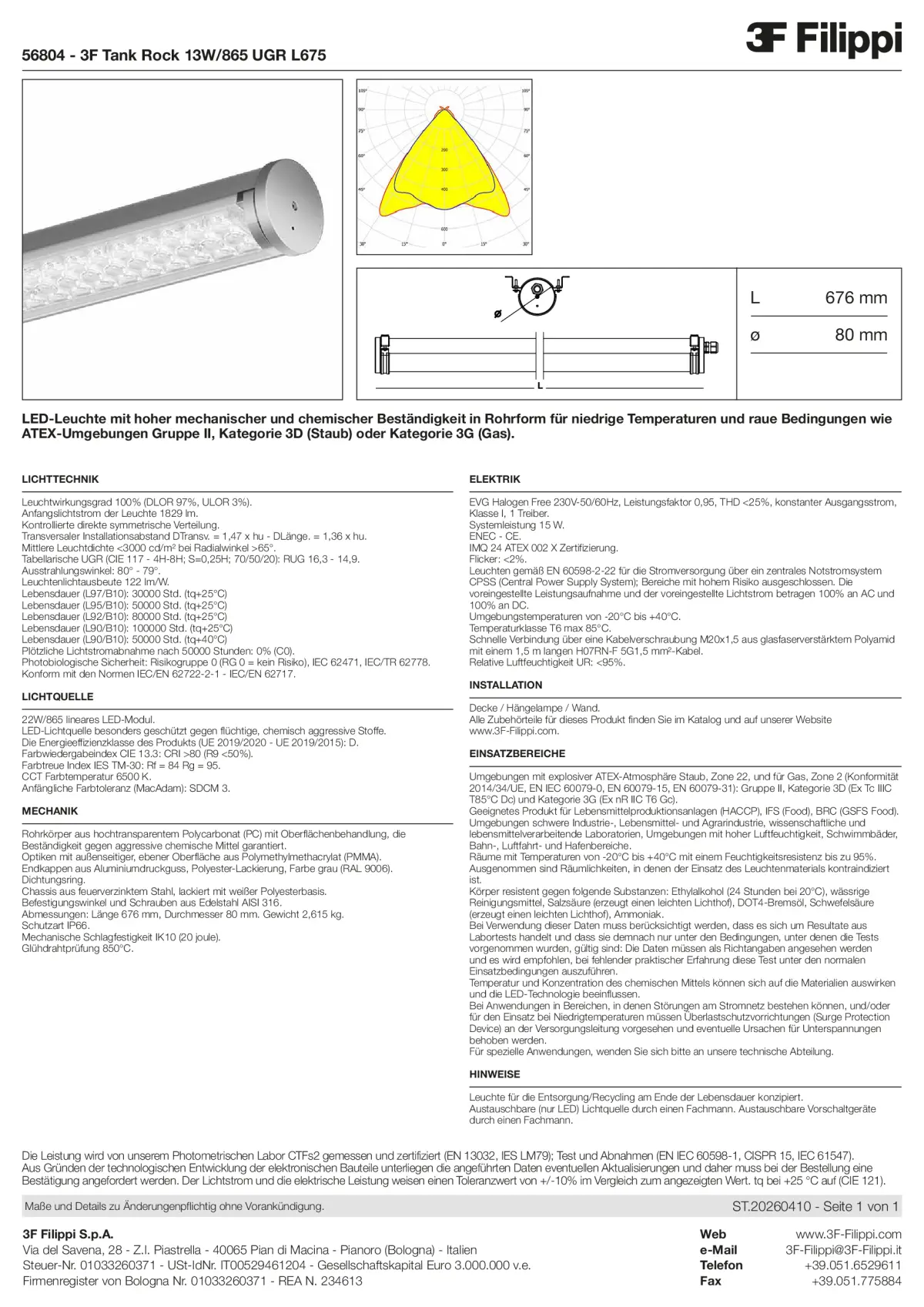 56804 - 3F Tank Rock 13W-865 UGR L675 - Datasheet - de