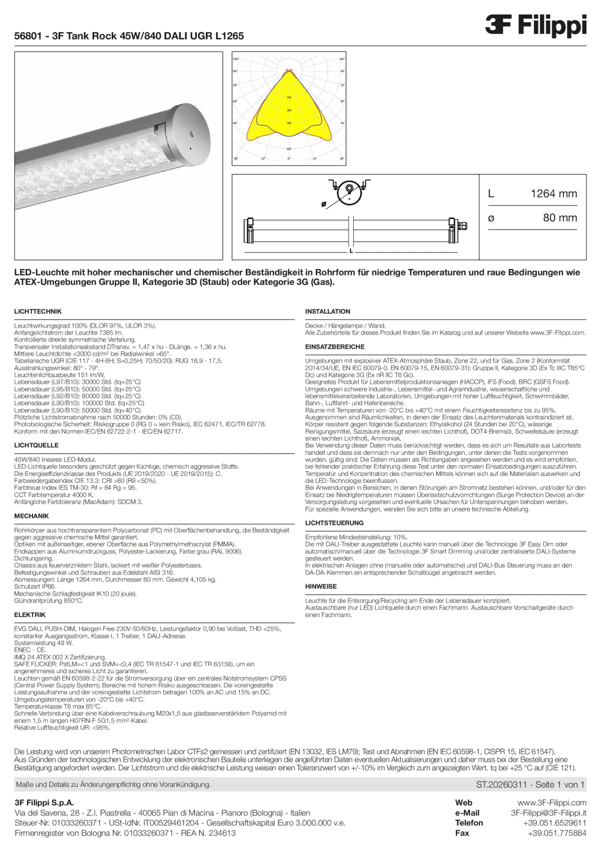 56801 - 3F Tank Rock 45W-840 DALI UGR L1265 - Datasheet - de