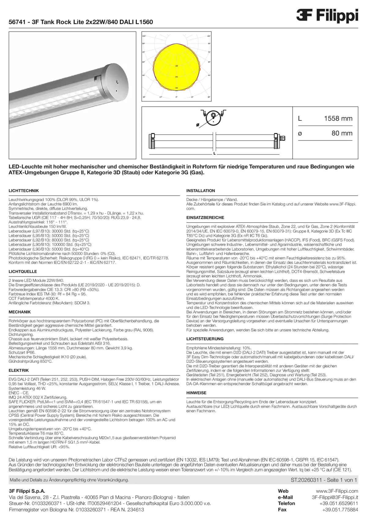 56741 - 3F Tank Rock Lite 2x22W-840 DALI L1560 - Datasheet - de