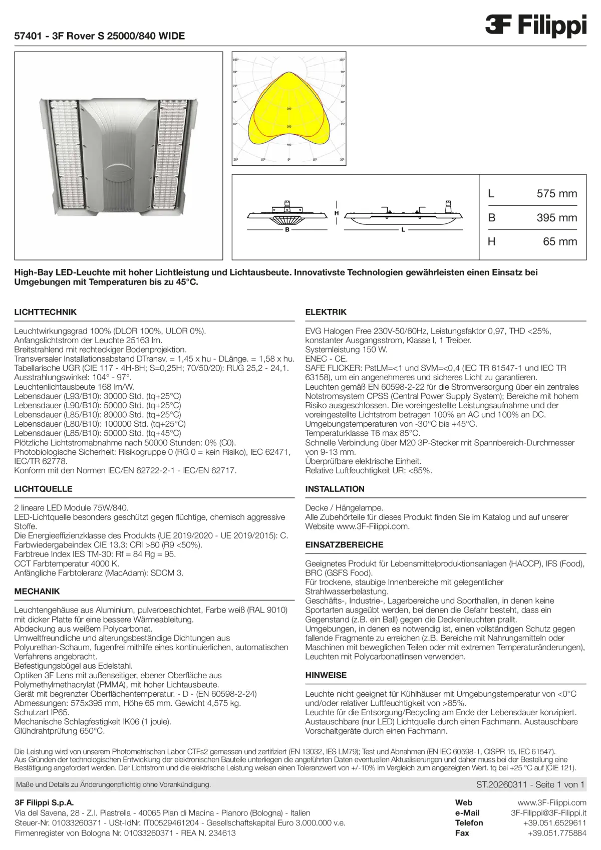 57401 - 3F Rover S 25000-840 WIDE - Datasheet - de