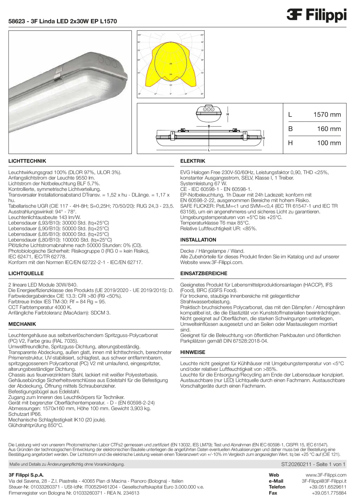 58623 - 3F Linda LED 2x30W EP L1570 - Datasheet - de
