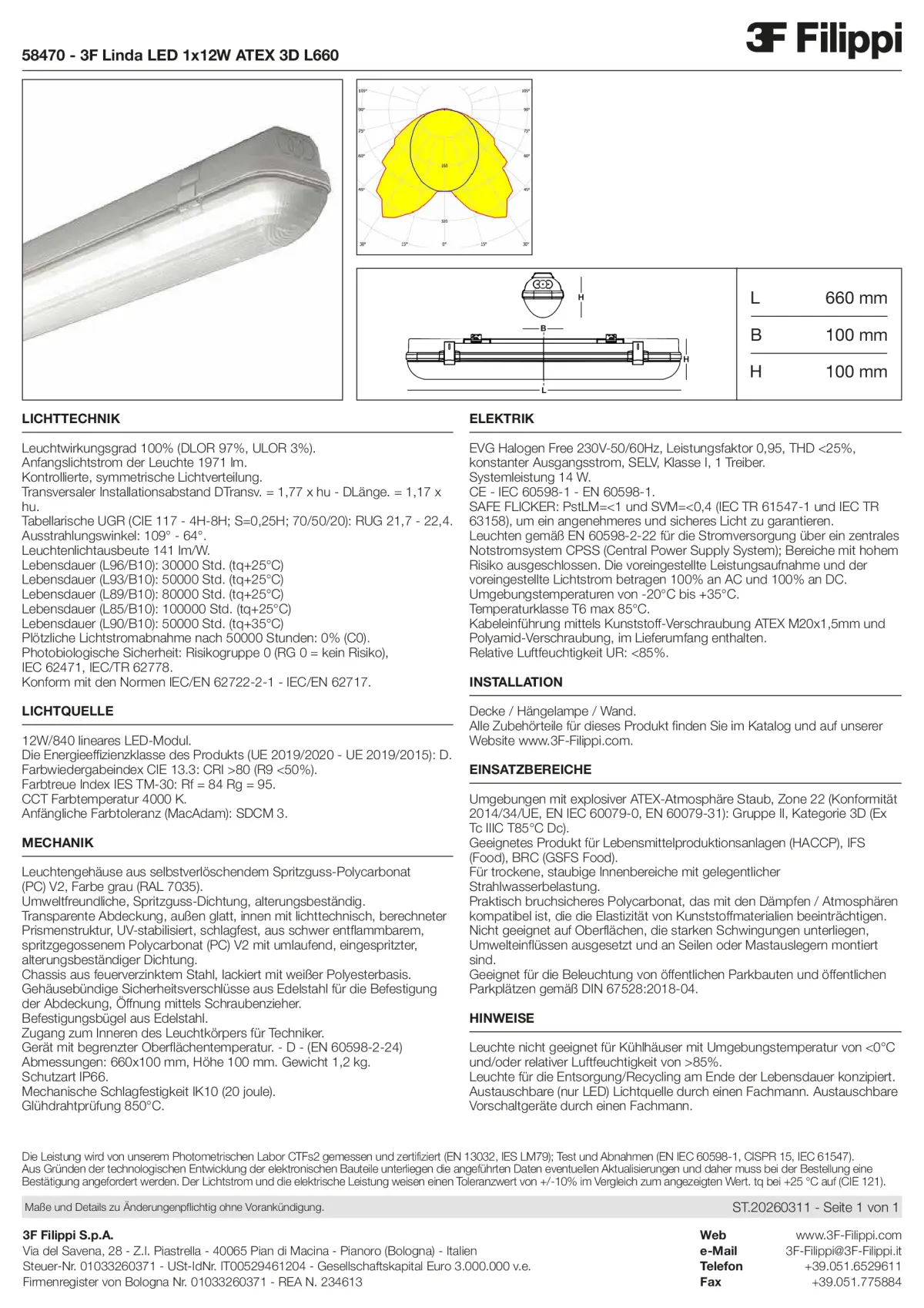 58470 - 3F Linda LED 1x12W ATEX 3D L660 - Datasheet - de