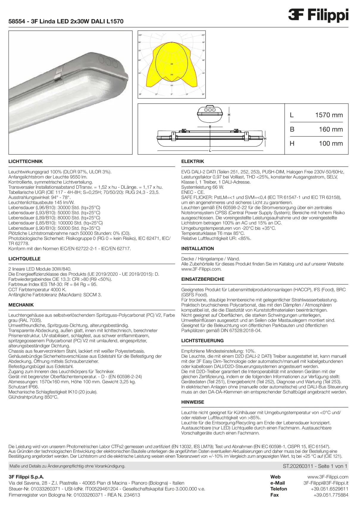 58554 - 3F Linda LED 2x30W DALI L1570 - Datasheet - de