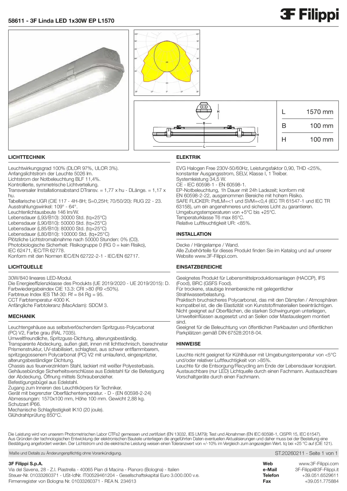 58611 - 3F Linda LED 1x30W EP L1570 - Datasheet - de