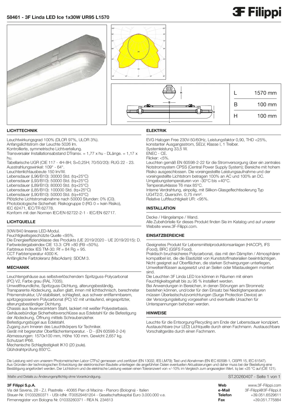58461 - 3F Linda LED Ice 1x30W UR95 L1570 - Datasheet - de