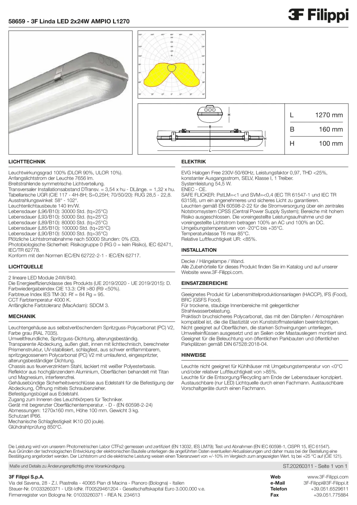 58659 - 3F Linda LED 2x24W AMPIO L1270 - Datasheet - de