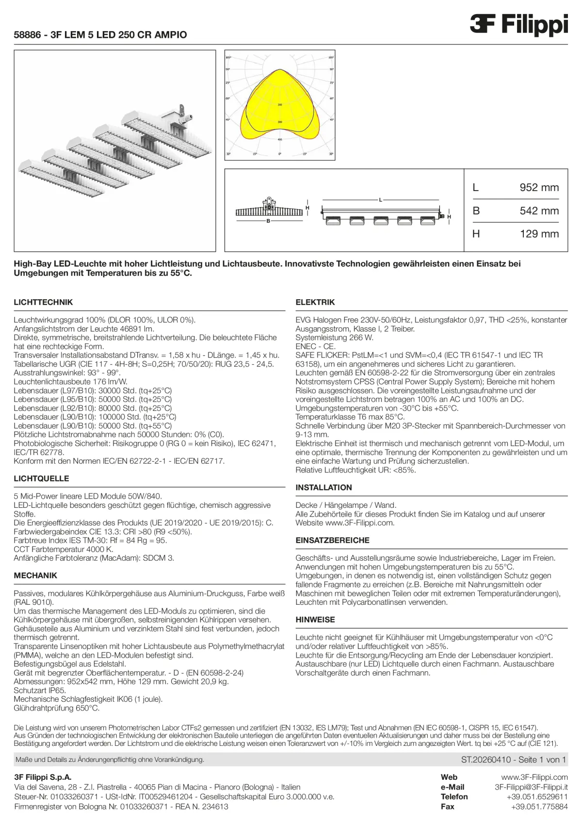 58886 - 3F LEM 5 LED 250 CR AMPIO - Datasheet - de