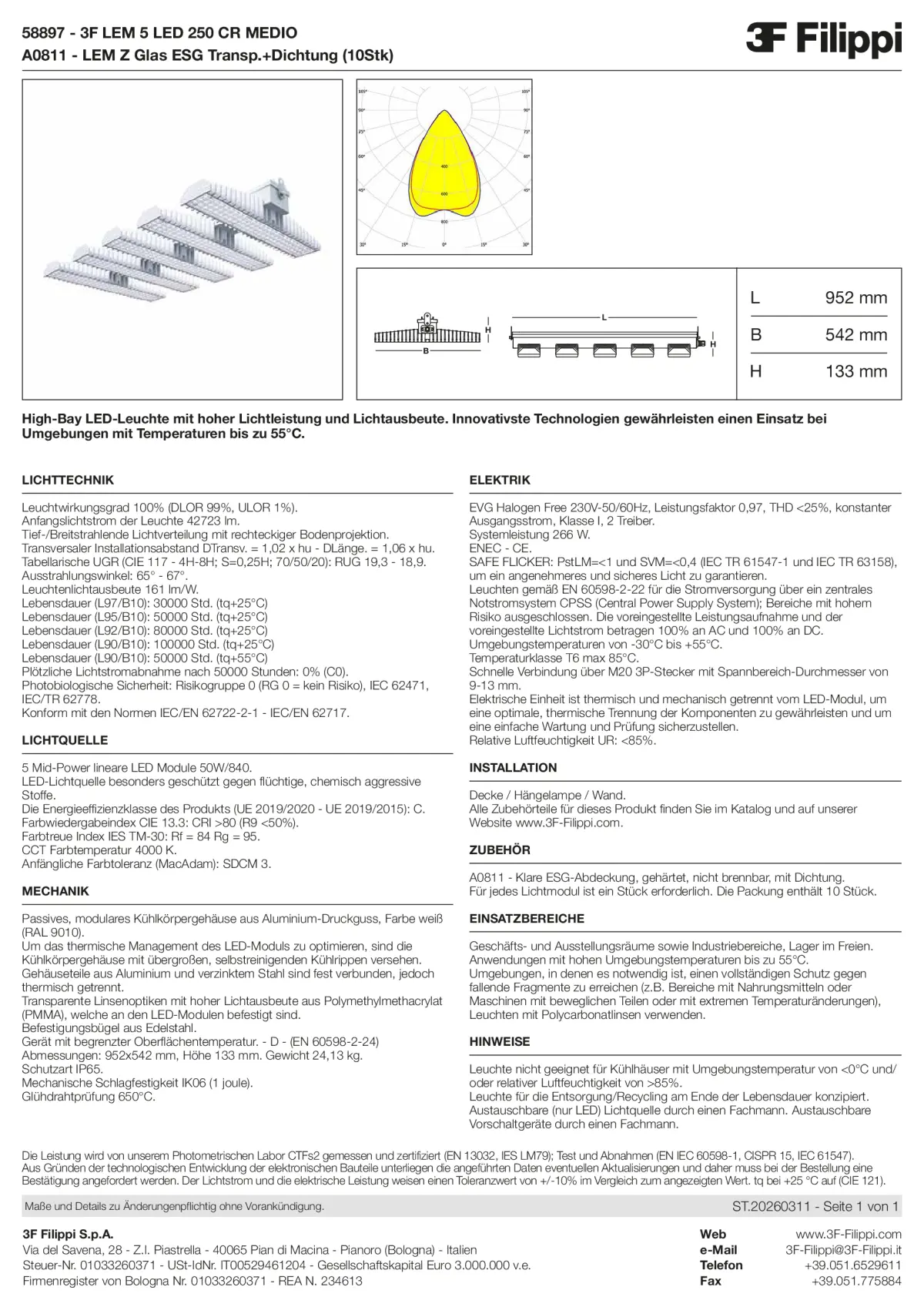58897+A0811 - 3F LEM 5 LED 250 CR MEDIO + VT - Datasheet - de