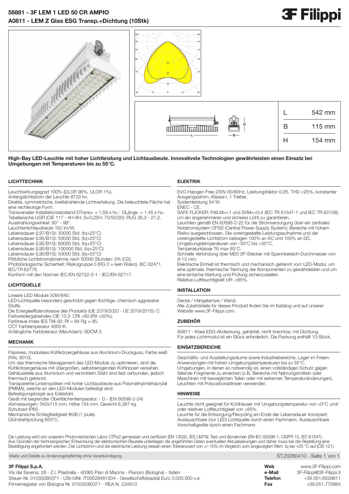 58881+A0811 - 3F LEM 1 LED 50 CR AMPIO + VT - Datasheet - de