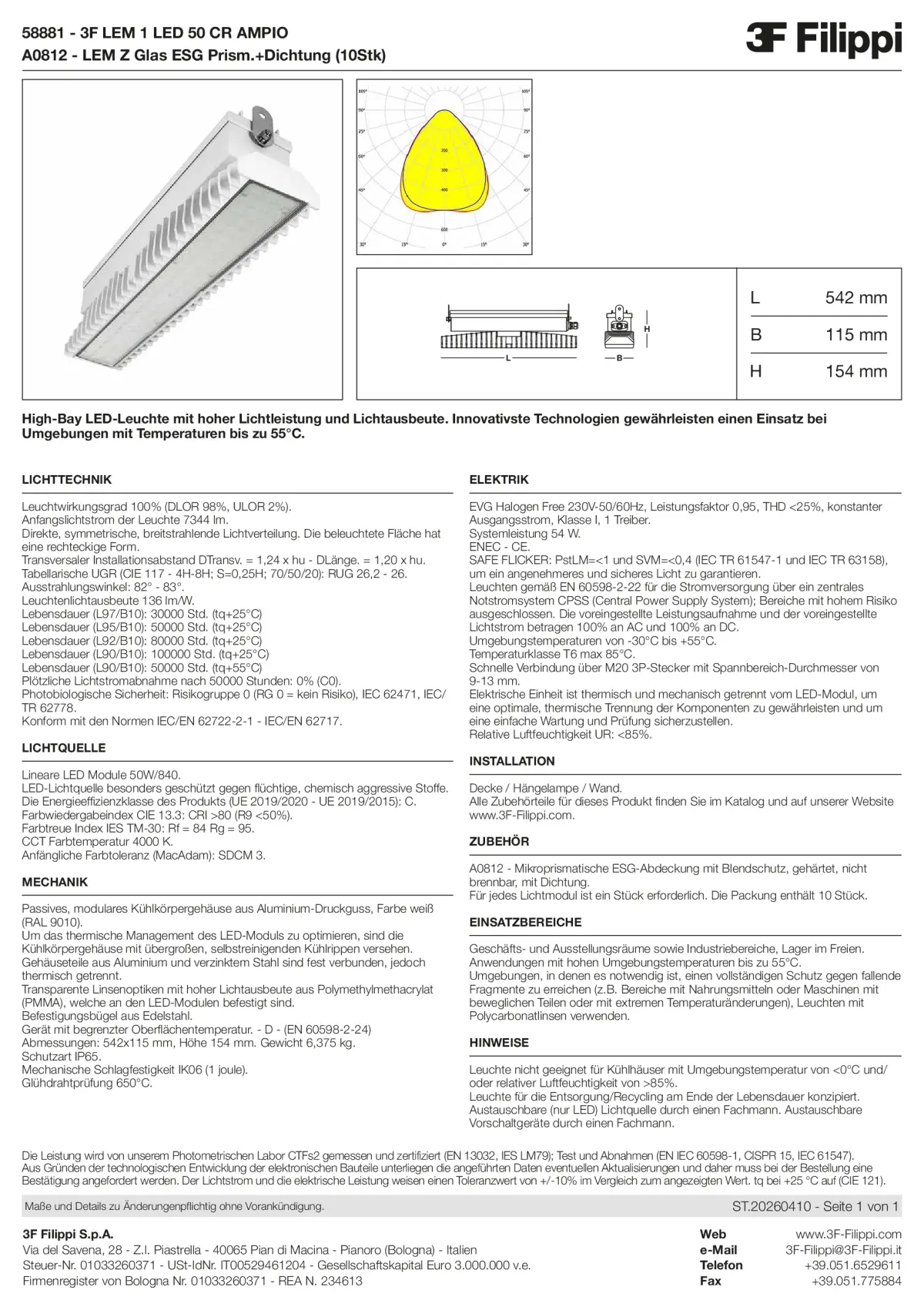 58881+A0812 - 3F LEM 1 LED 50 CR AMPIO + VS - Datasheet - de