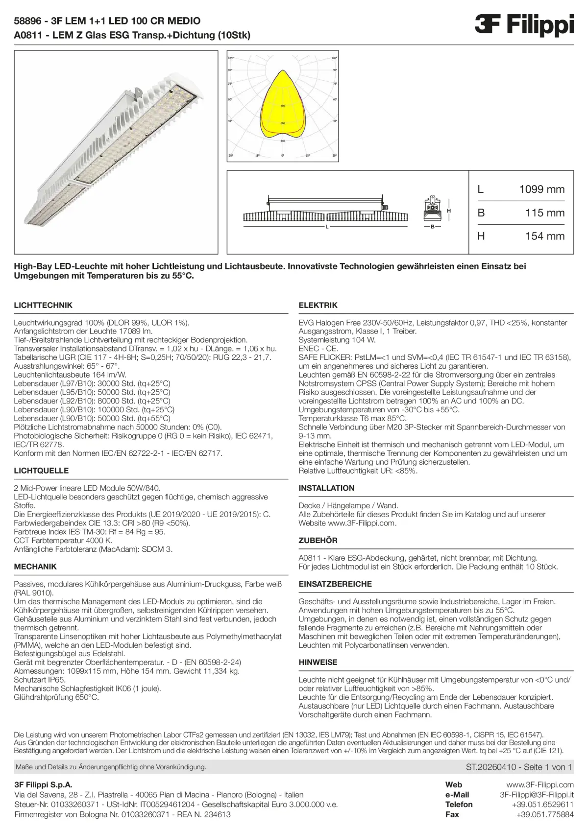 58896+A0811 - 3F LEM 1+1 LED 100 CR MEDIO + VT - Datasheet - de