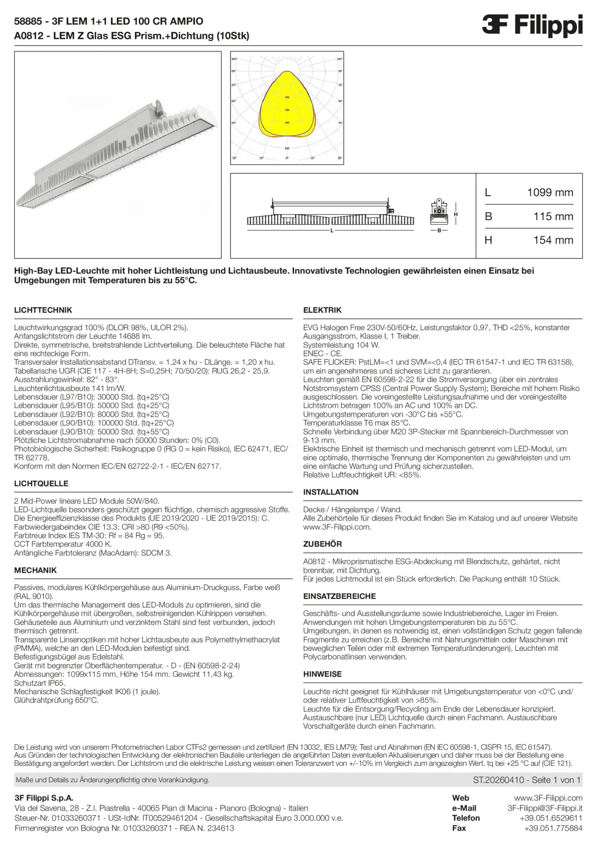 58885+A0812 - 3F LEM 1+1 LED 100 CR AMPIO + VS - Datasheet - de