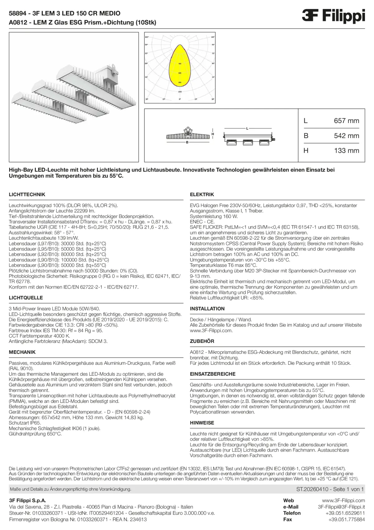 58894+A0812 - 3F LEM 3 LED 150 CR MEDIO + VS - Datasheet - de
