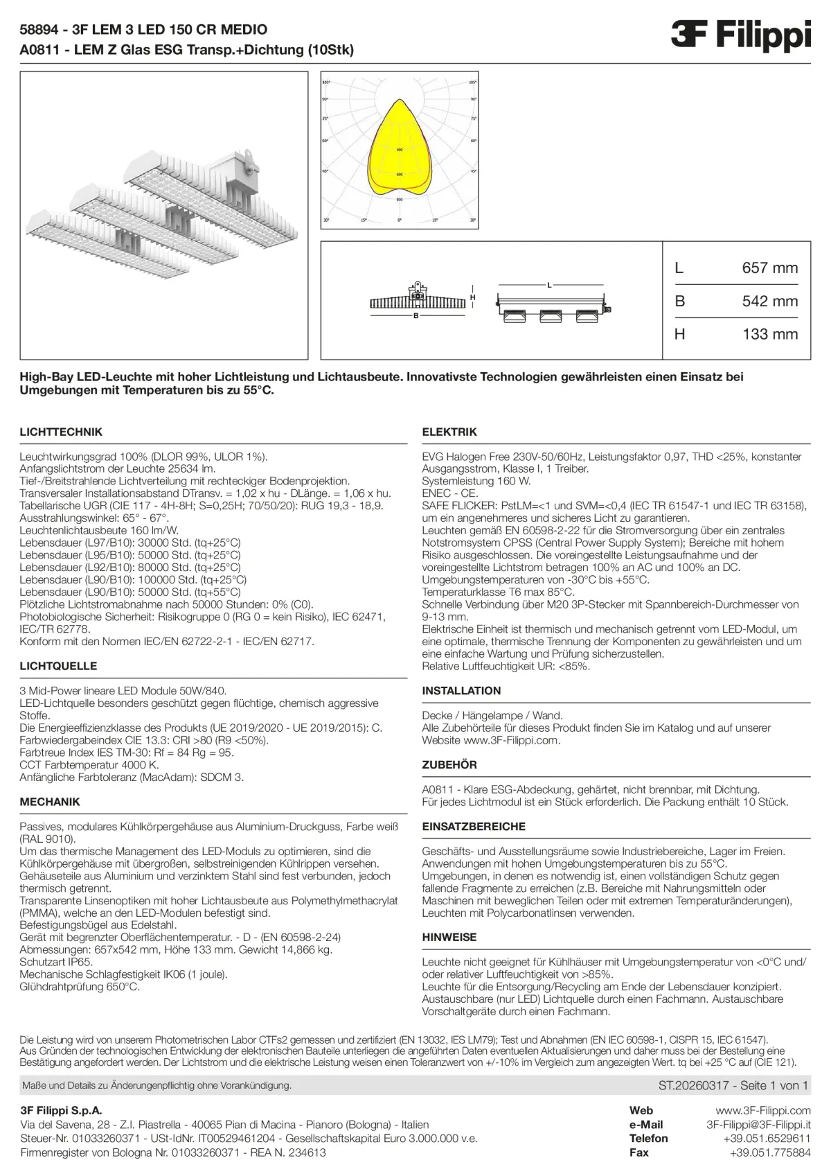 58894+A0811 - 3F LEM 3 LED 150 CR MEDIO + VT - Datasheet - de