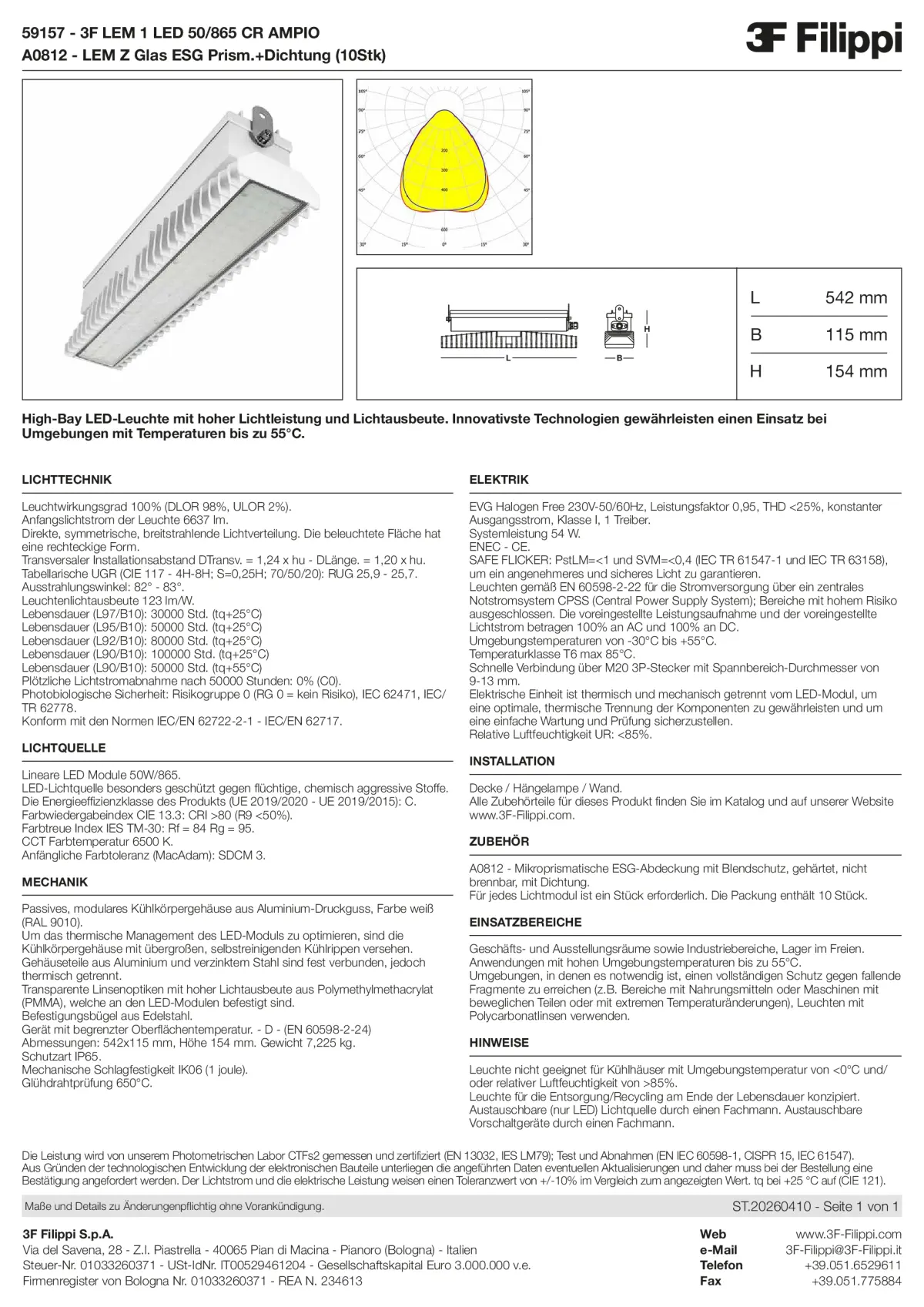 59157+A0812 - 3F LEM 1 LED 50-865 CR AMPIO + VS - Datasheet - de