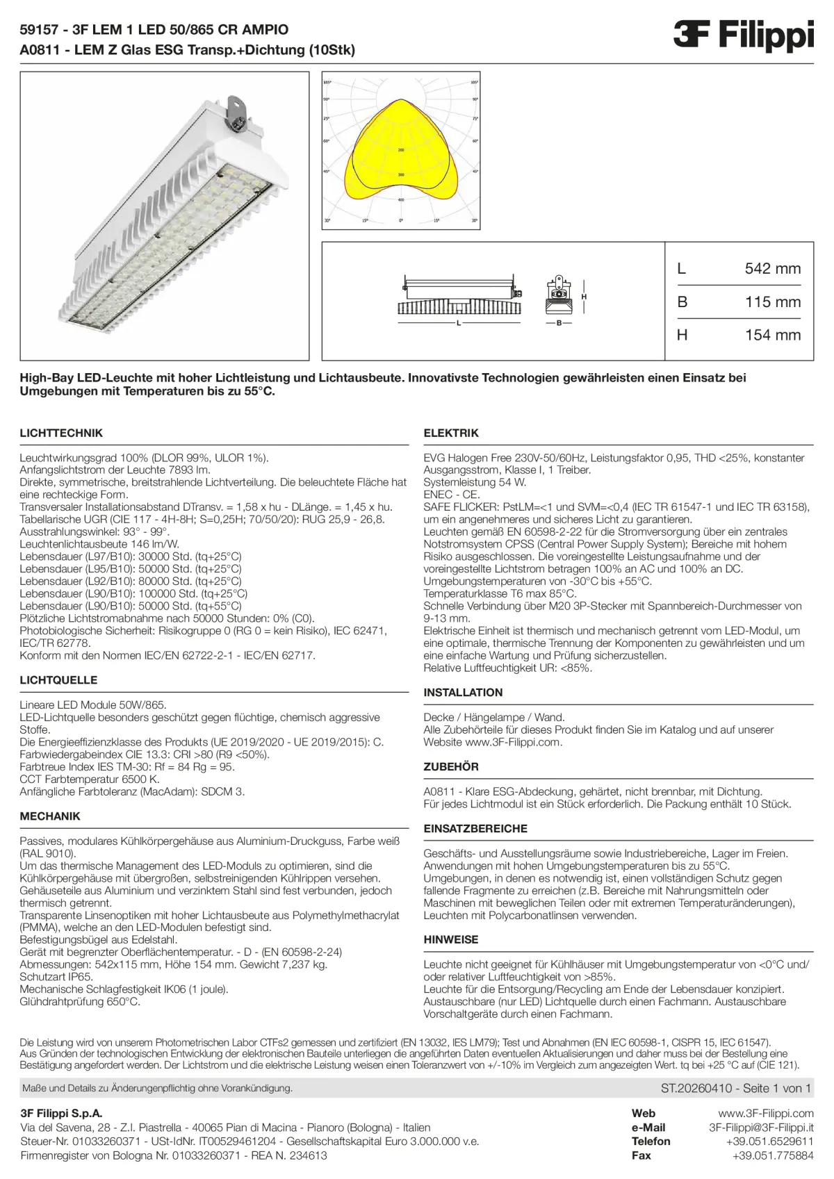 59157+A0811 - 3F LEM 1 LED 50-865 CR AMPIO + VT - Datasheet - de