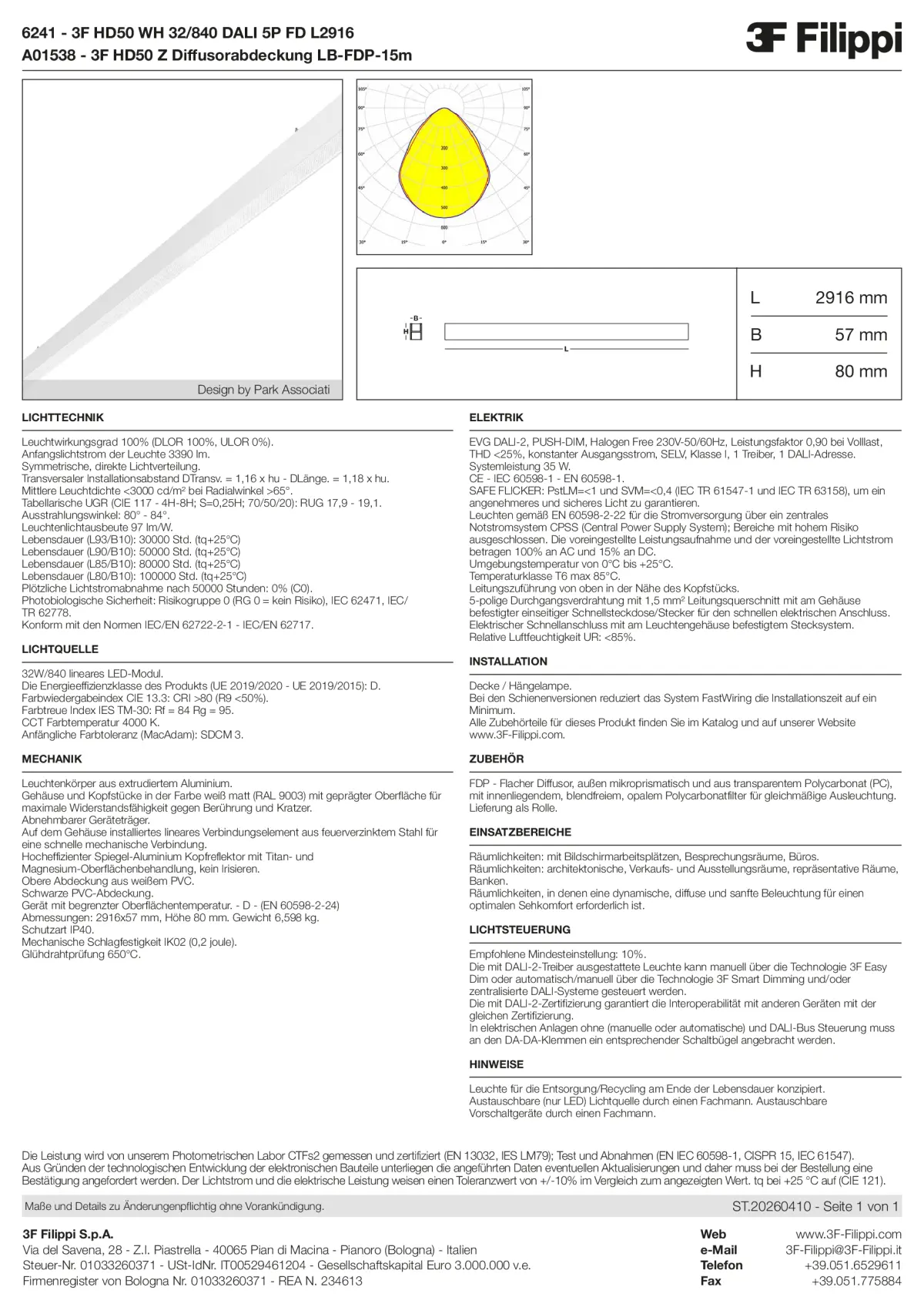6241+A01538 - 3F HD50 WH 32-840 DALI 5P FD L2916 + FDP - Datasheet - de